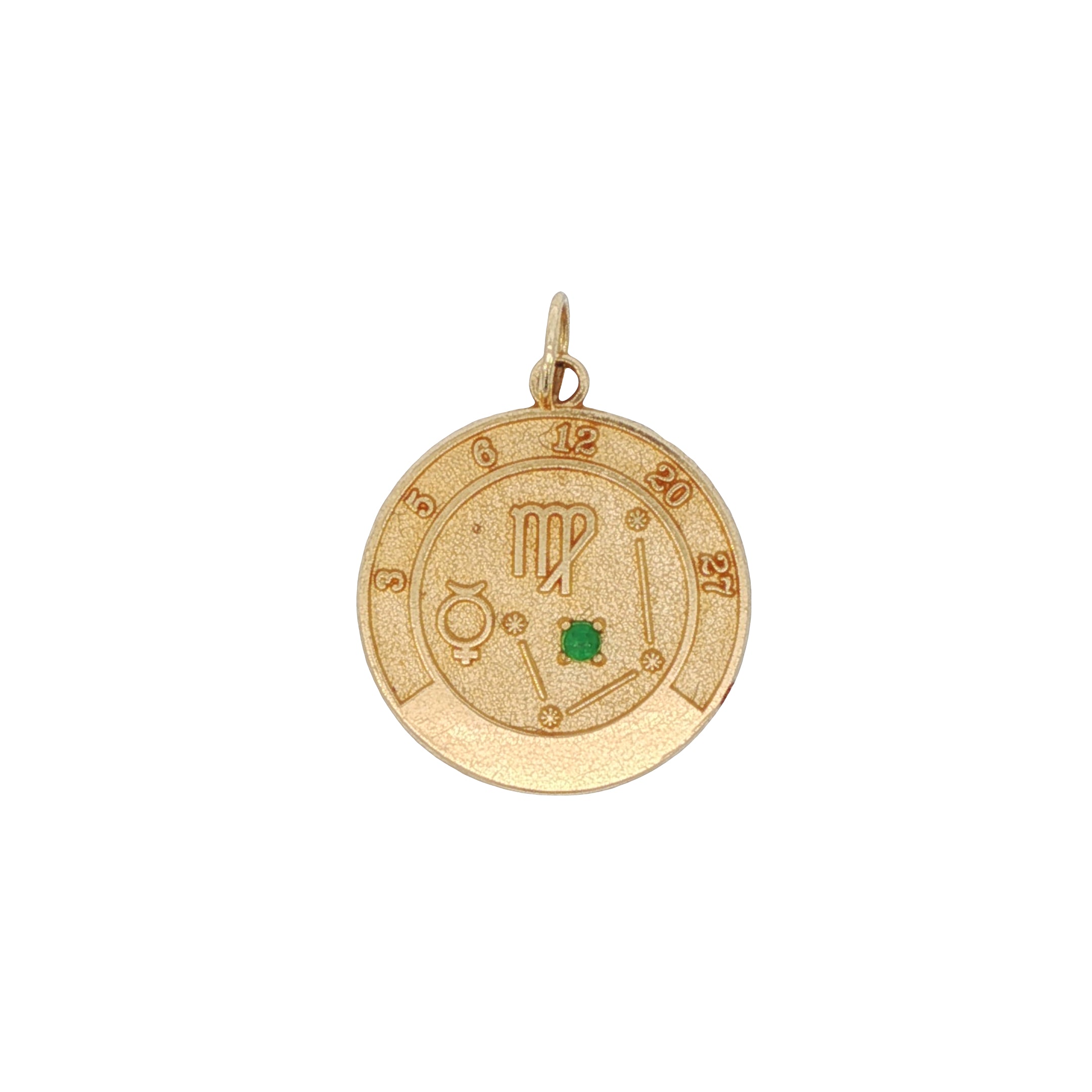 14k Yellow Gold Vintage Virgo Charm