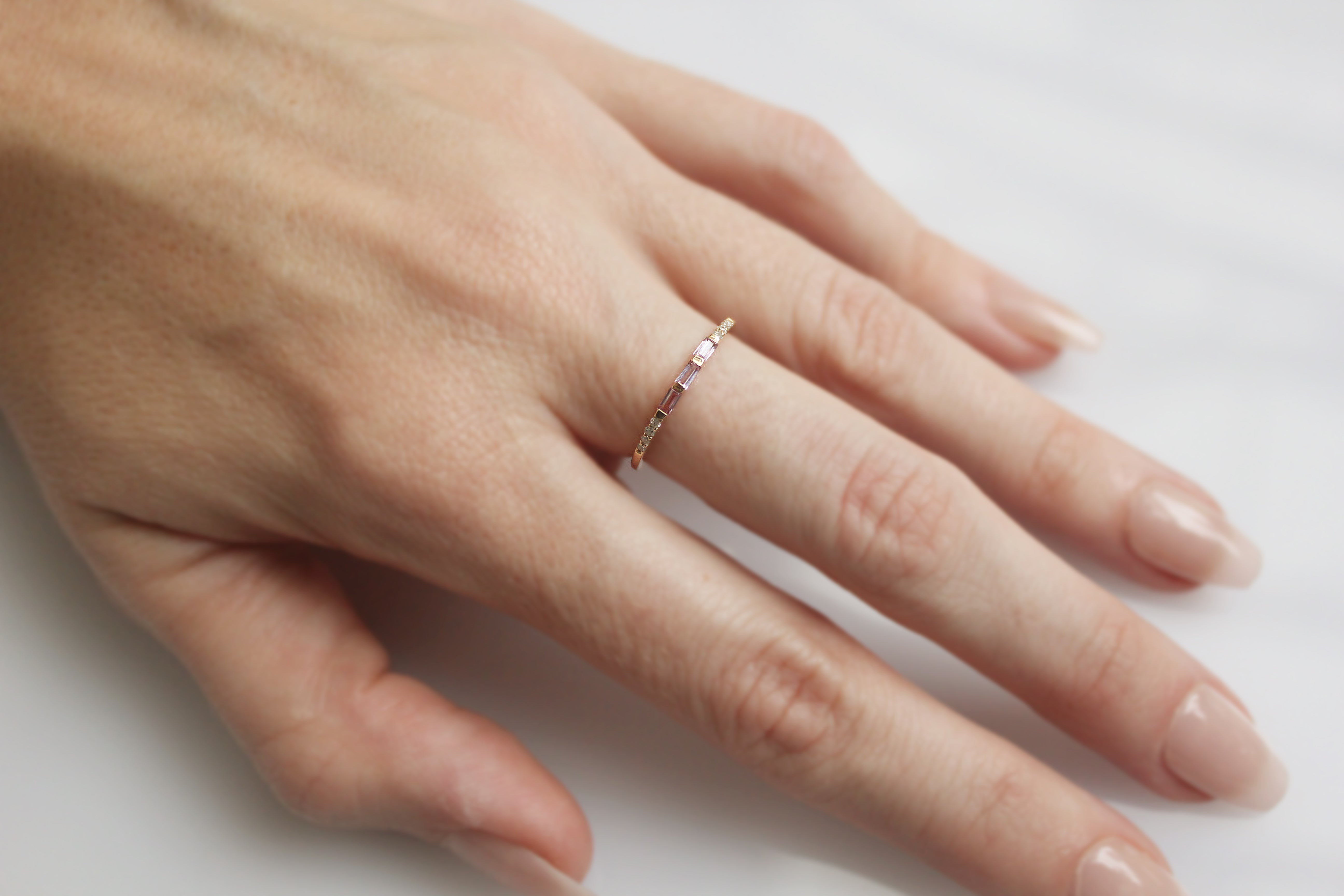 Stacking Ring Gemstone 14k Gold