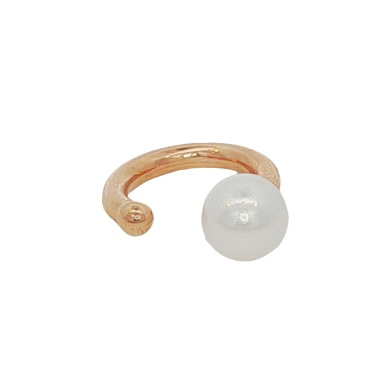 14k Gold Pearl Ear Cuff