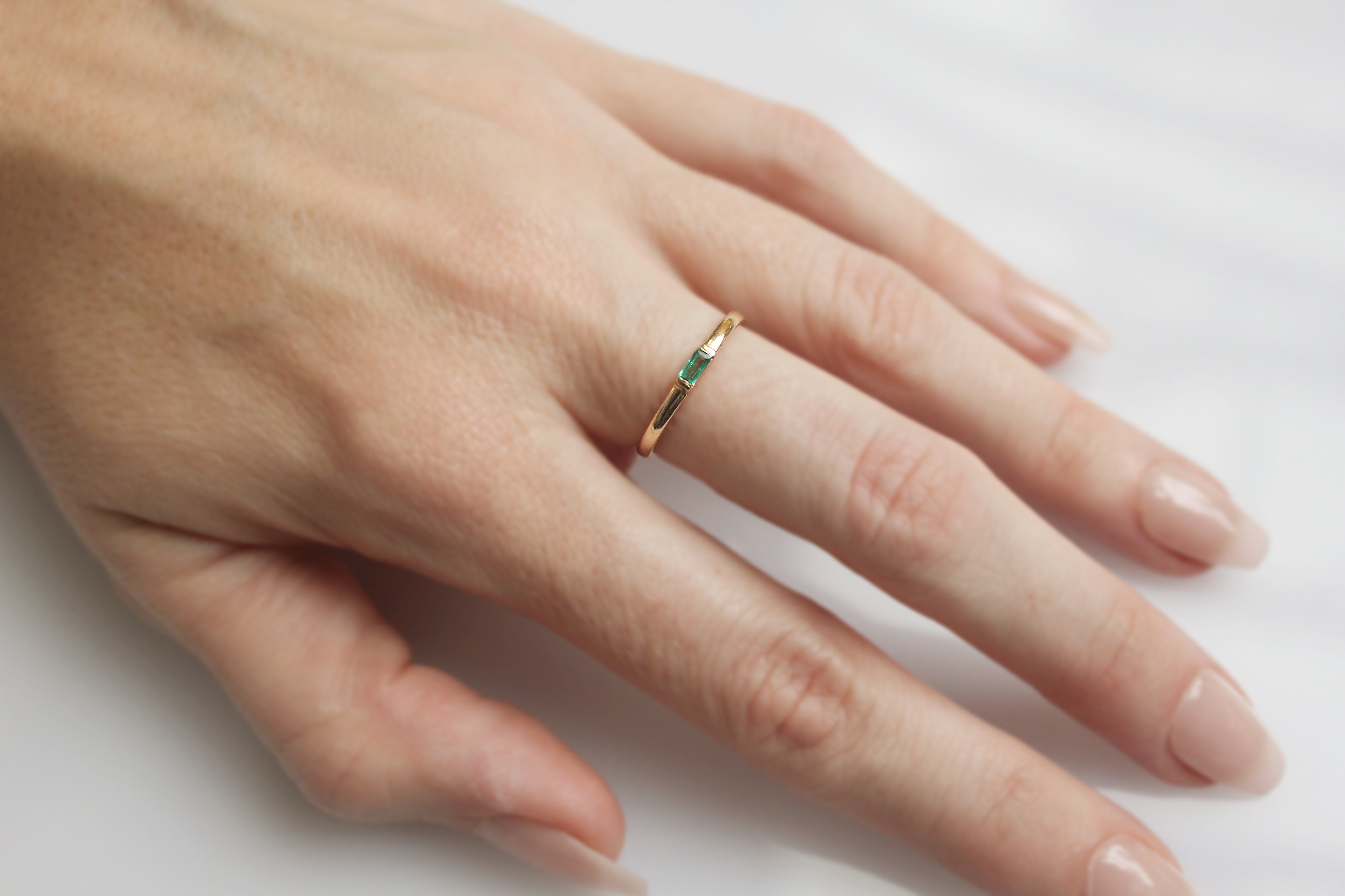 Stacking Ring Gemstone 14k Gold