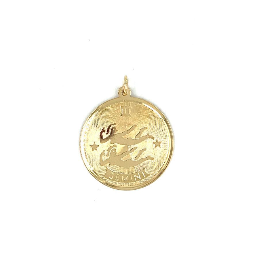 Vintage 14k Gold Gemini Zodiac Charm