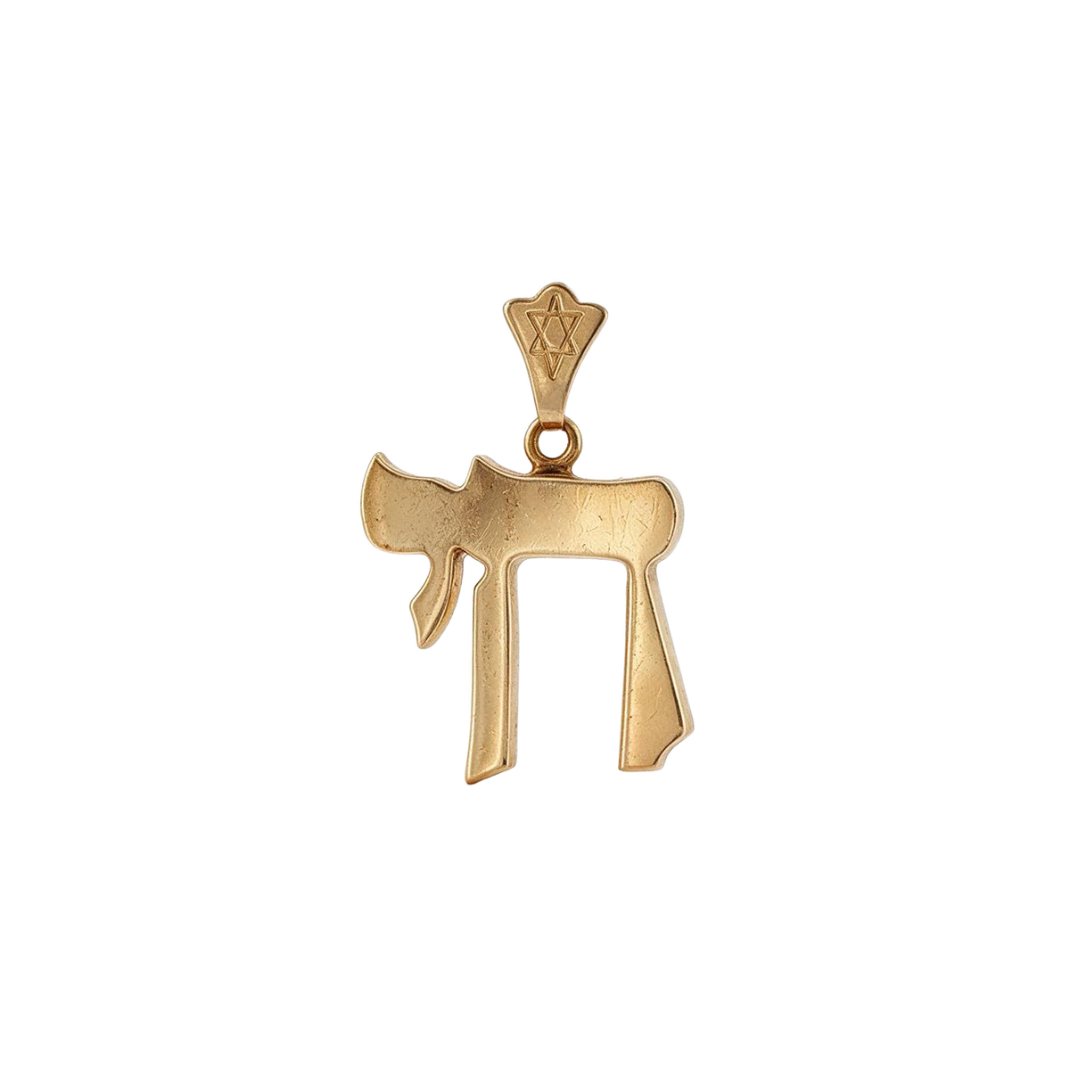 14k Yellow Gold Vintage Chai Charm