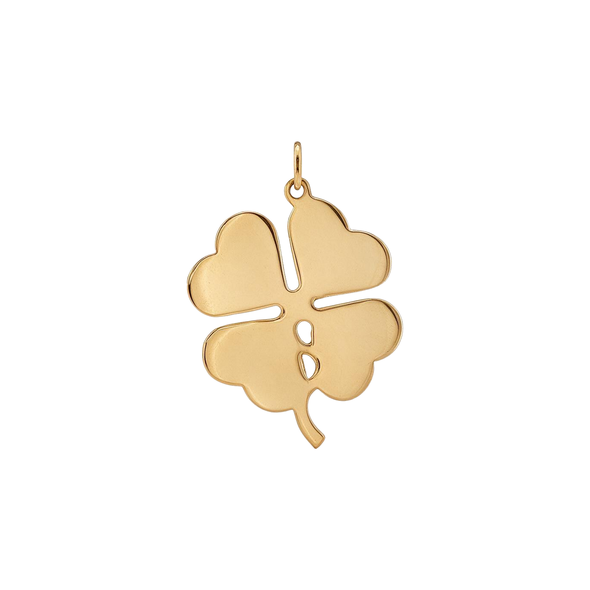 14k Yellow Gold Clover Charm