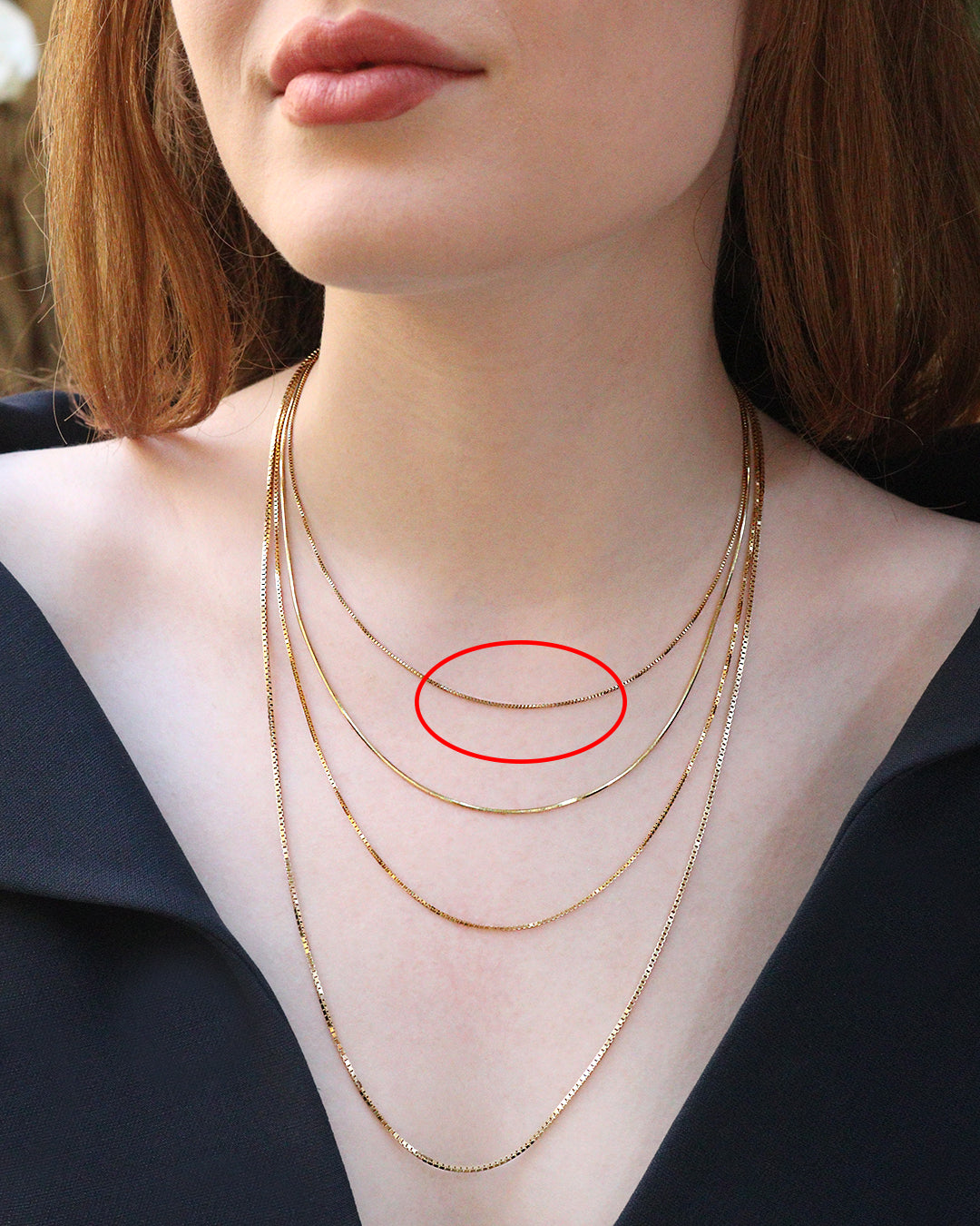 Vintage Thin 16" 14k Gold Box Chain