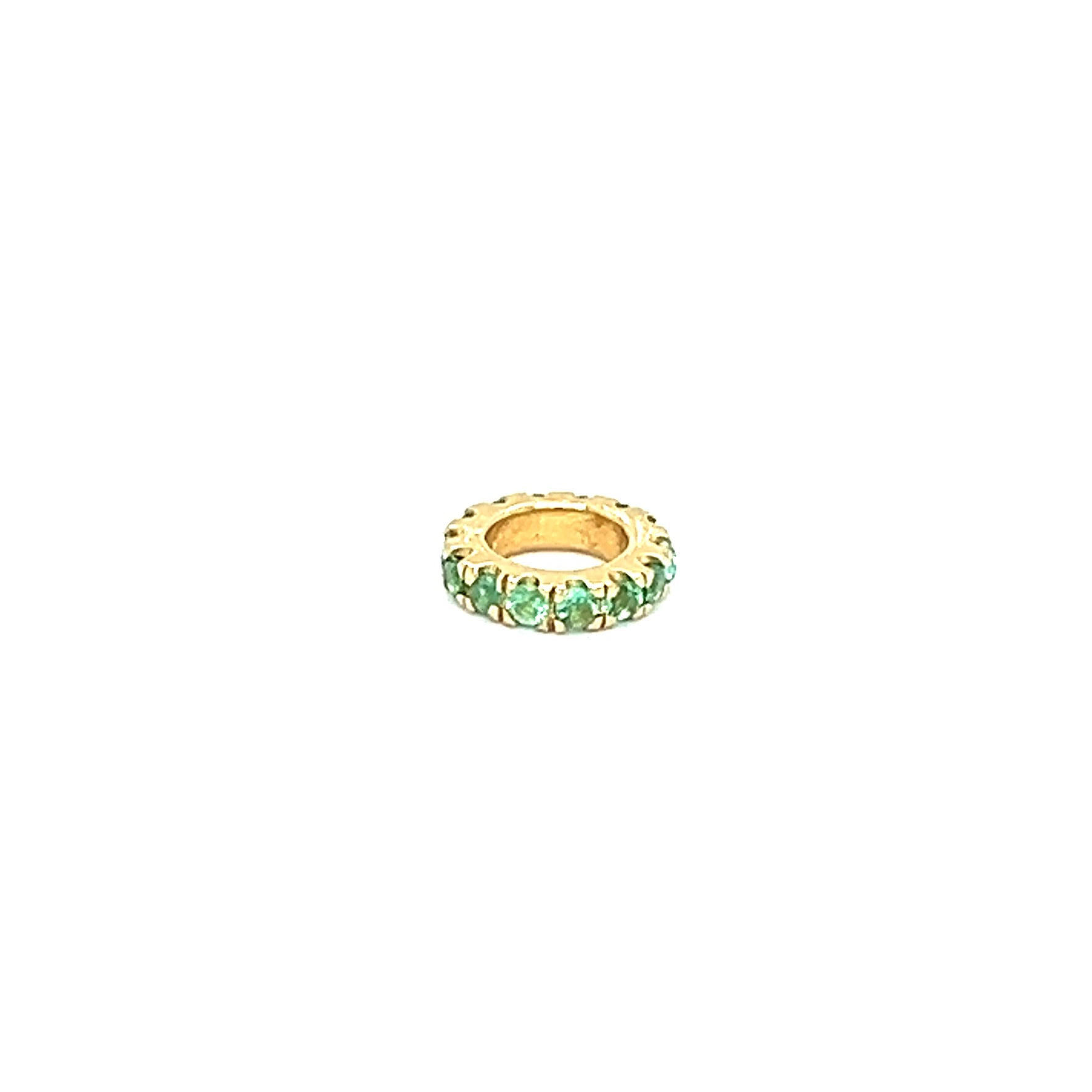 Gemstone Rondel Spacer 14K gold Charm