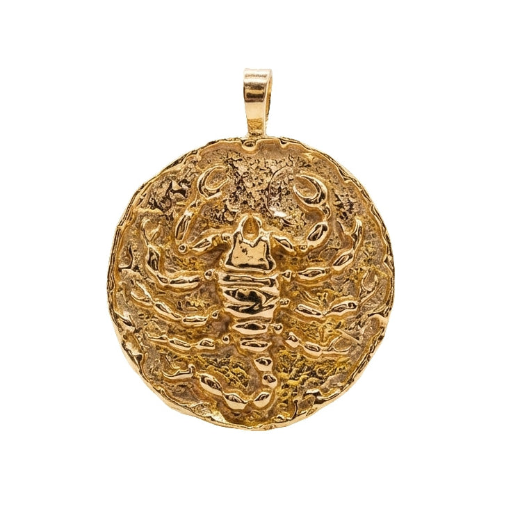 18k Vintage Gold Scorpio Charm
