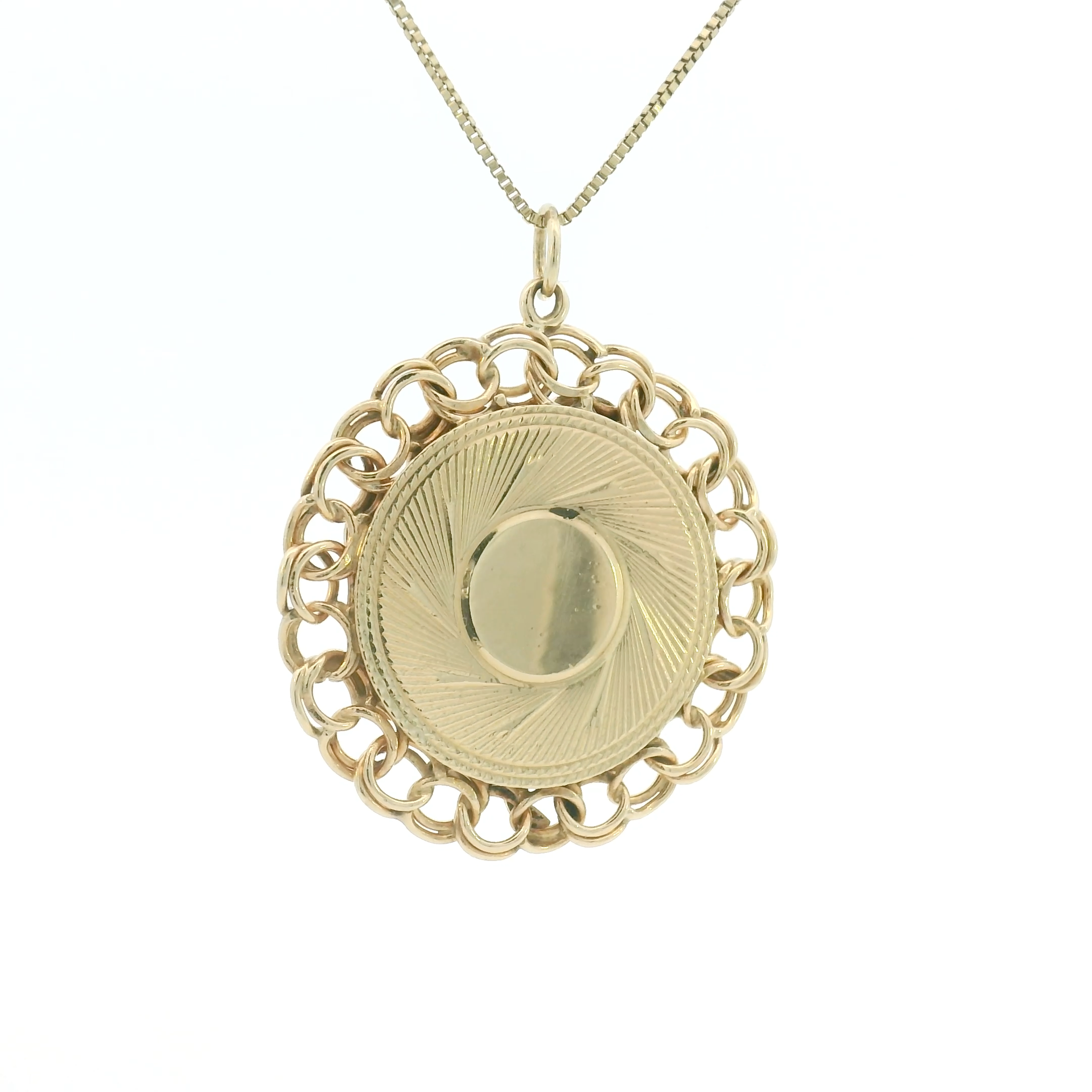 14k Yellow Gold Vintage Two-sided Clover Charm
