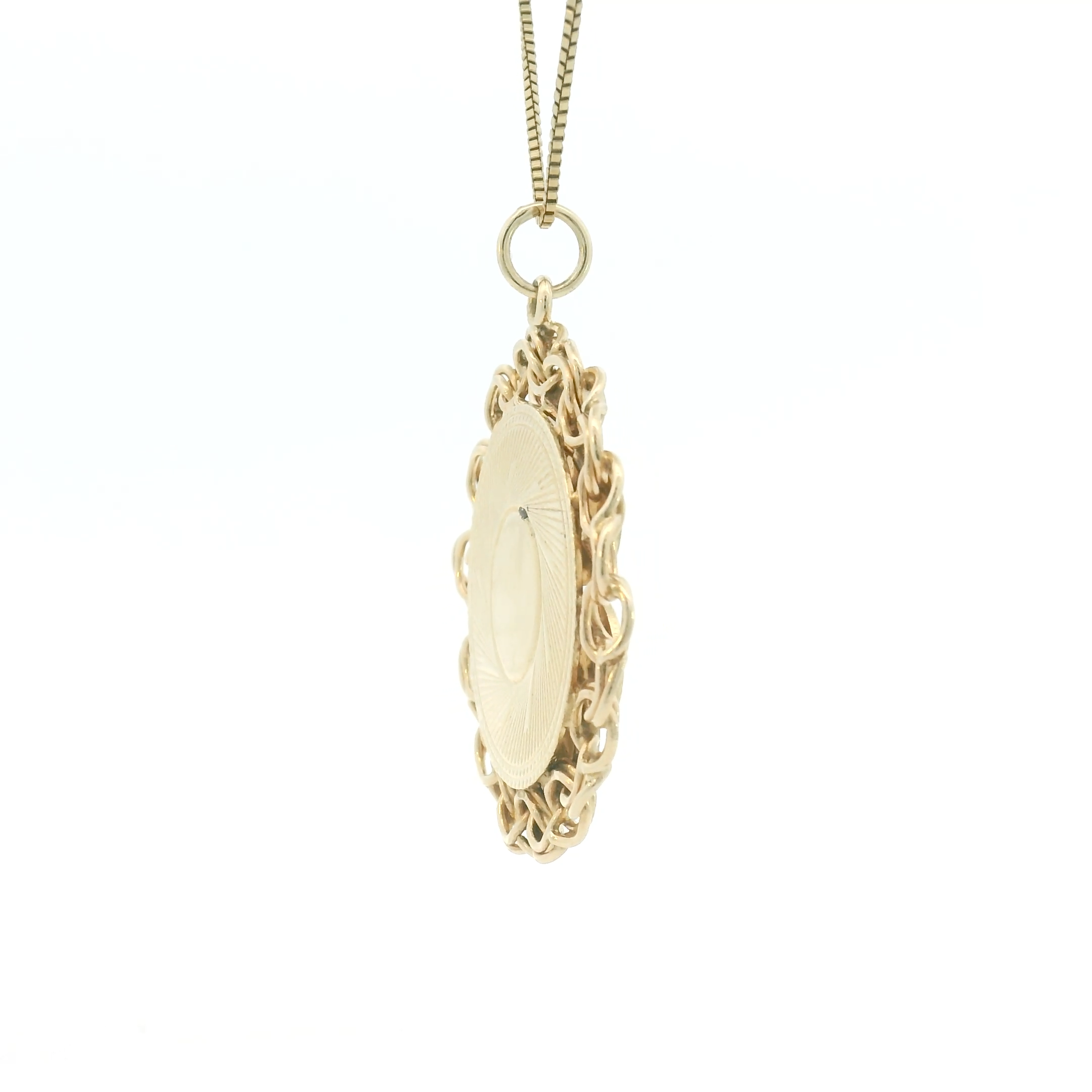 14k Yellow Gold Vintage Two-sided Clover Charm