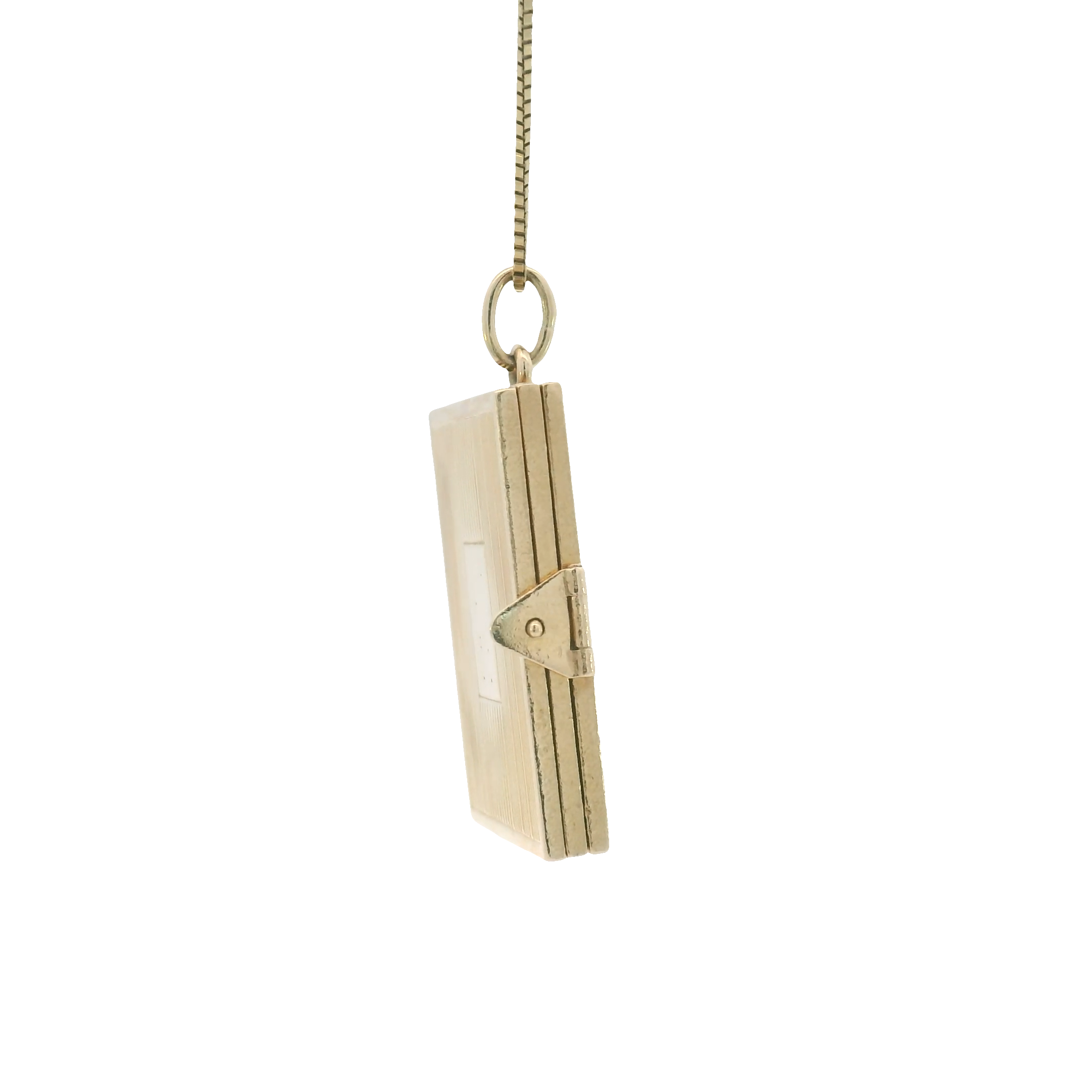 14k Yellow Gold Vintage Book Locket Charm