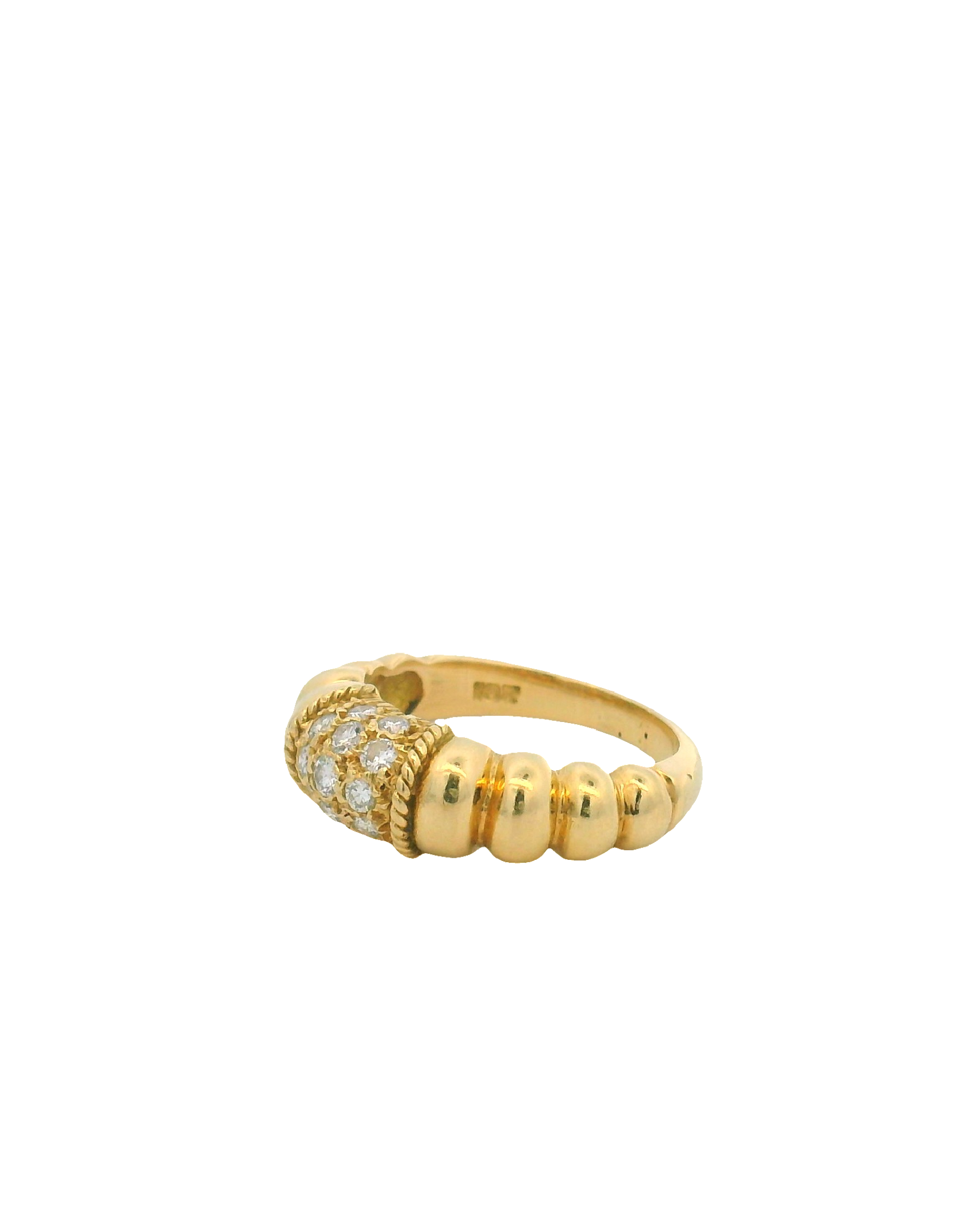 18k Yellow Gold Emerald, Ruby, Diamond Rings