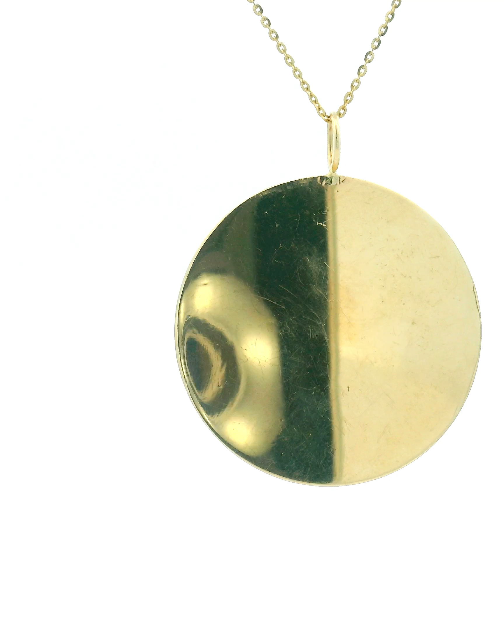 14k Yellow Gold Engine-Turned Poker Charm