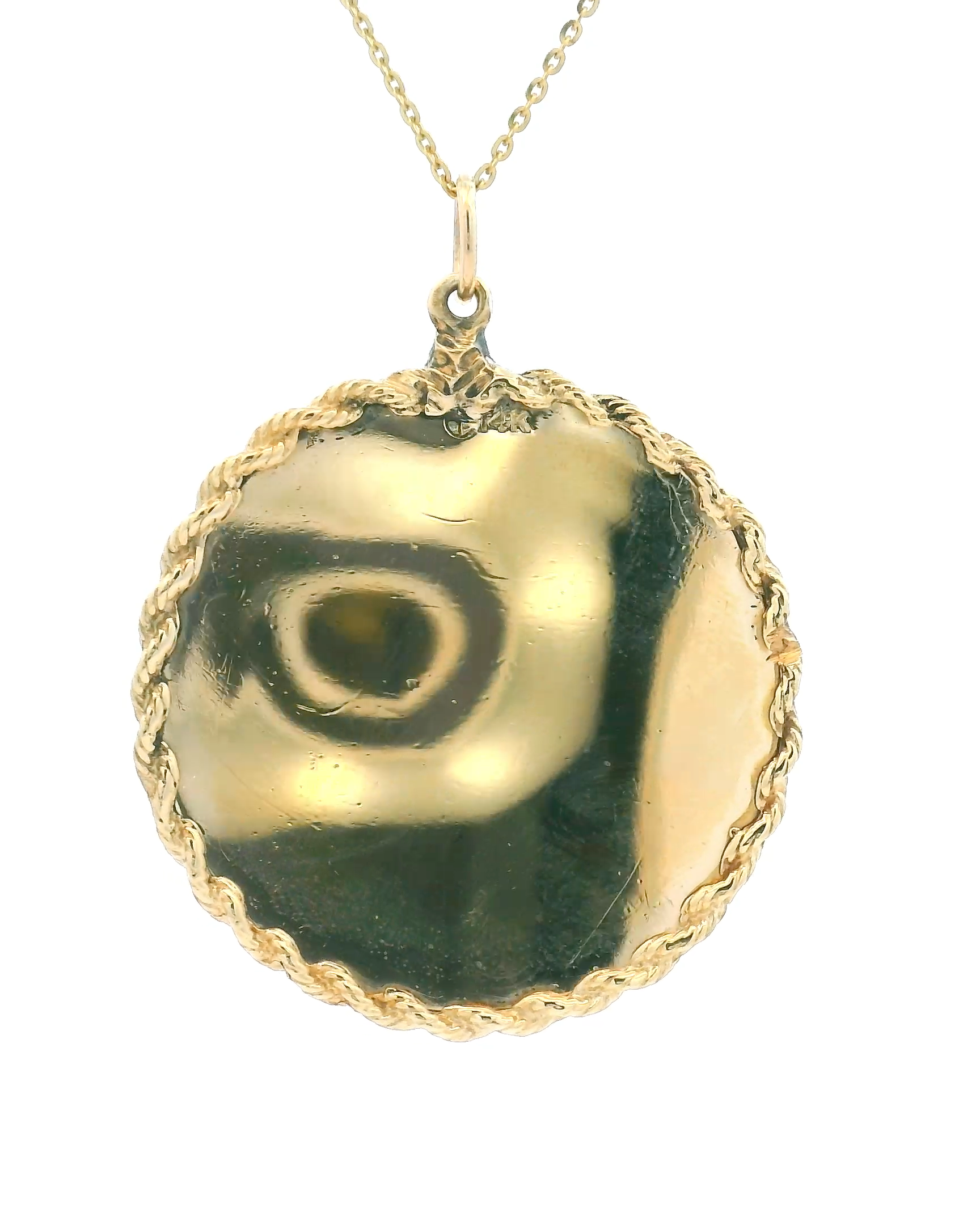 14k Yellow Gold “To Mother” Amethyst and Pearl Flower Charm