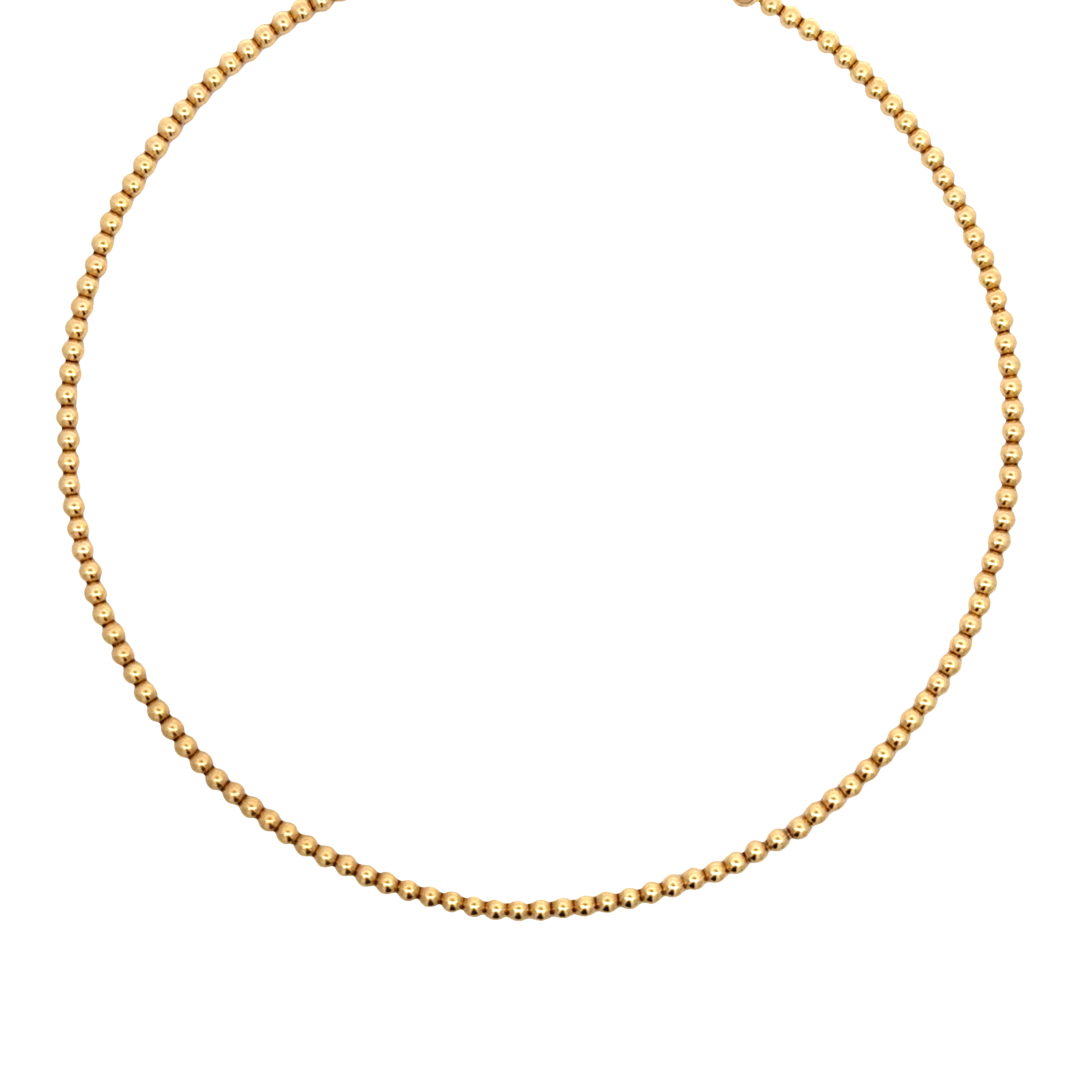 14k Yellow Gold Ball Choker Necklace