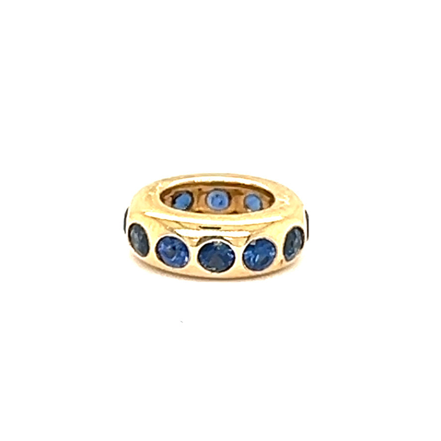 Large Gemstone Rondel Spacer 14k Charm