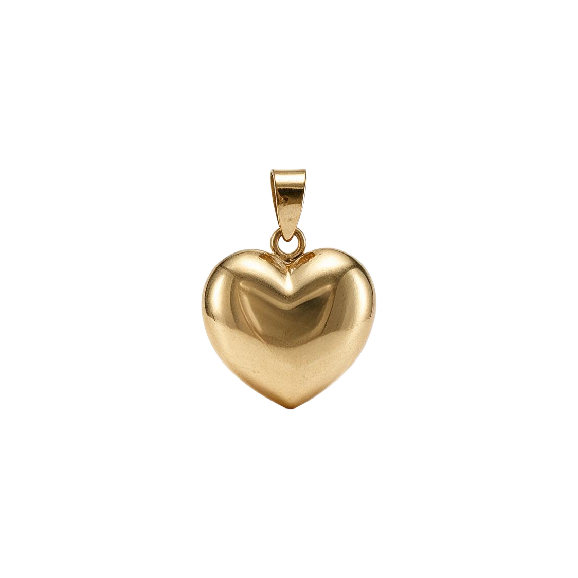 14k Yellow Vintage Gold Puffy Heart Locket
