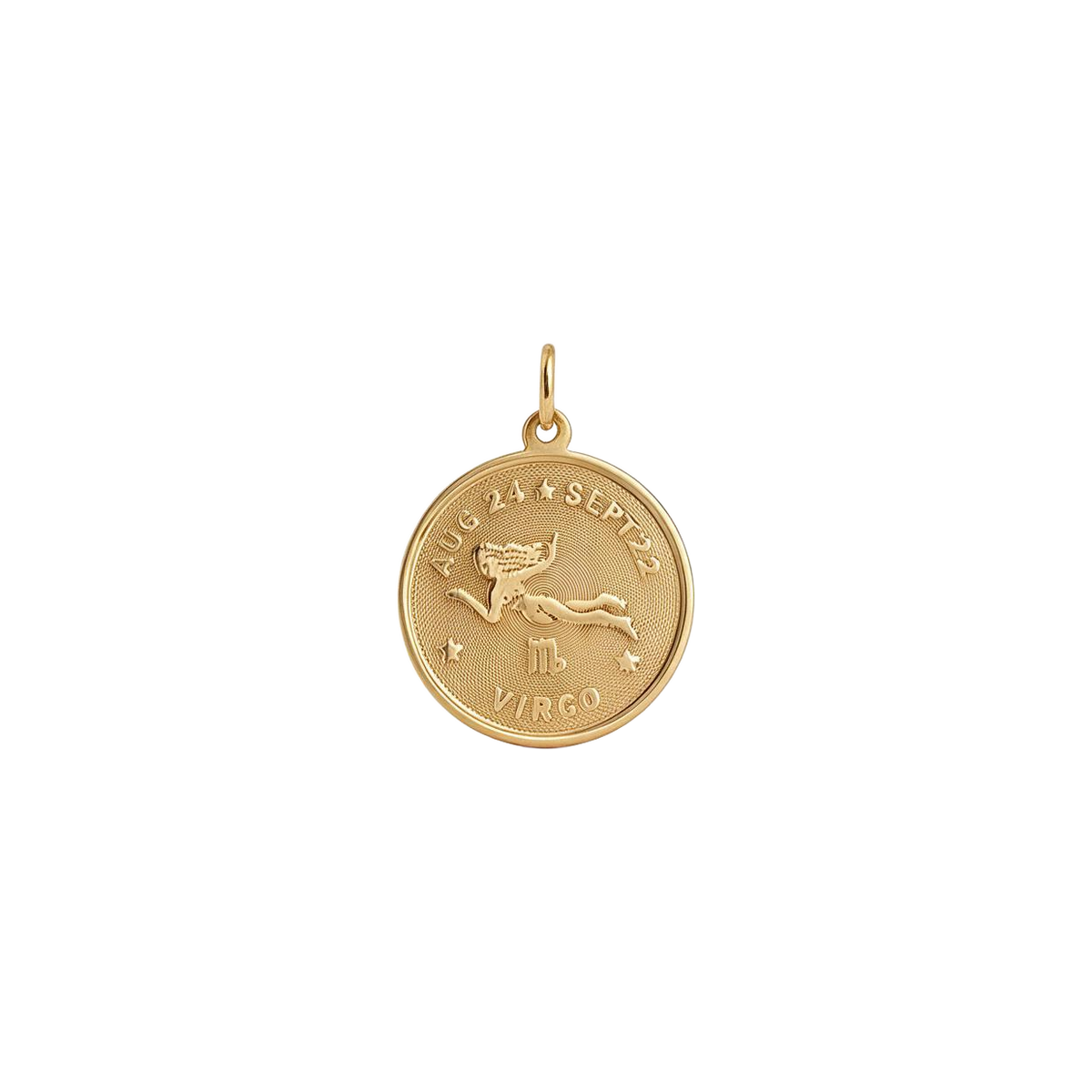 Vintage Jungfrau Sternzeichen 14k Gold Charm