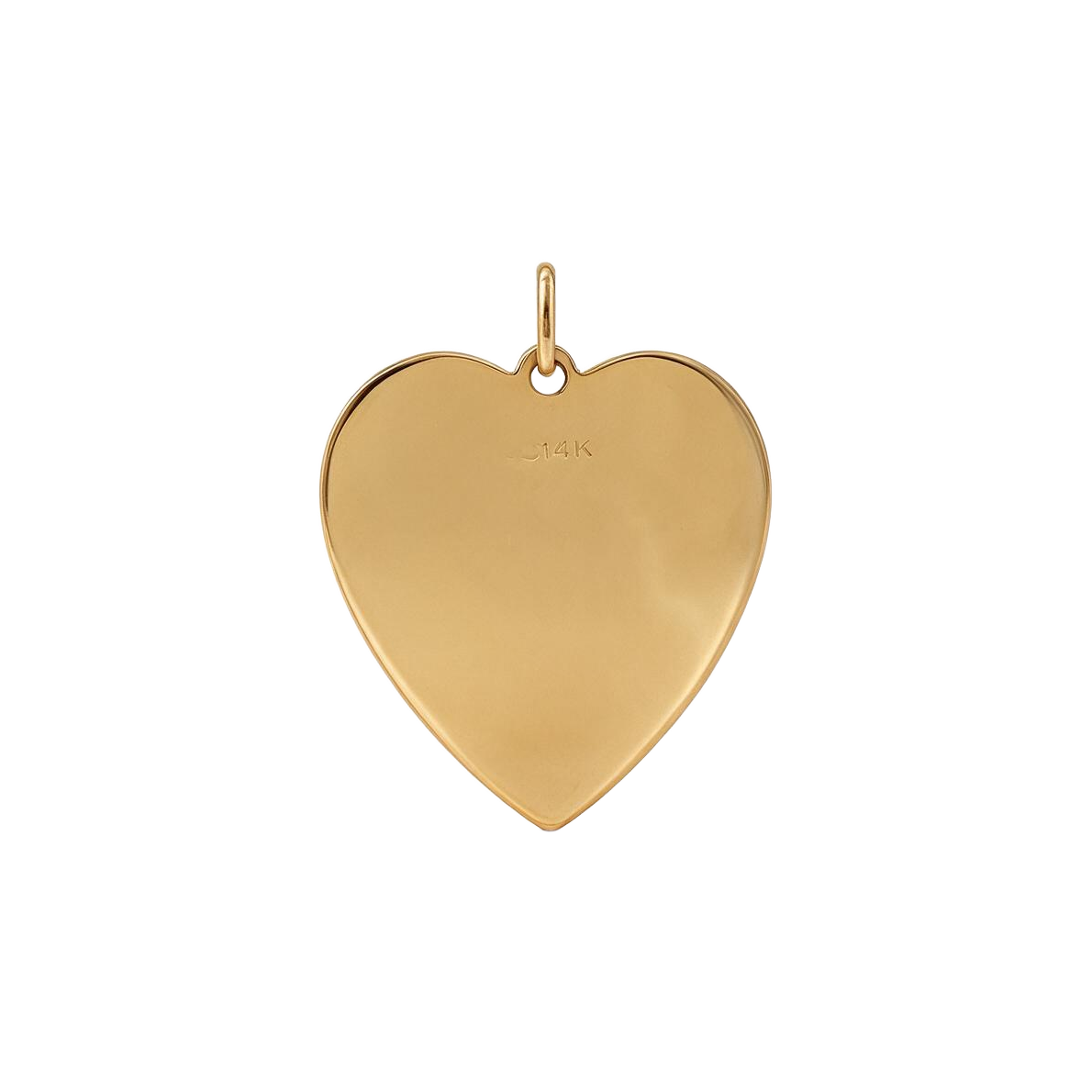 14 Karat Yellow Gold 1960s Vintage Engine Turned Heart Charm
