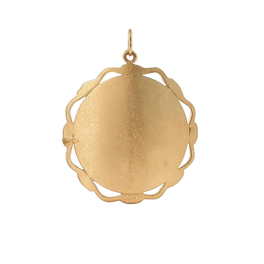 14K Yellow Gold Vintage Virgo Zodiac Charm