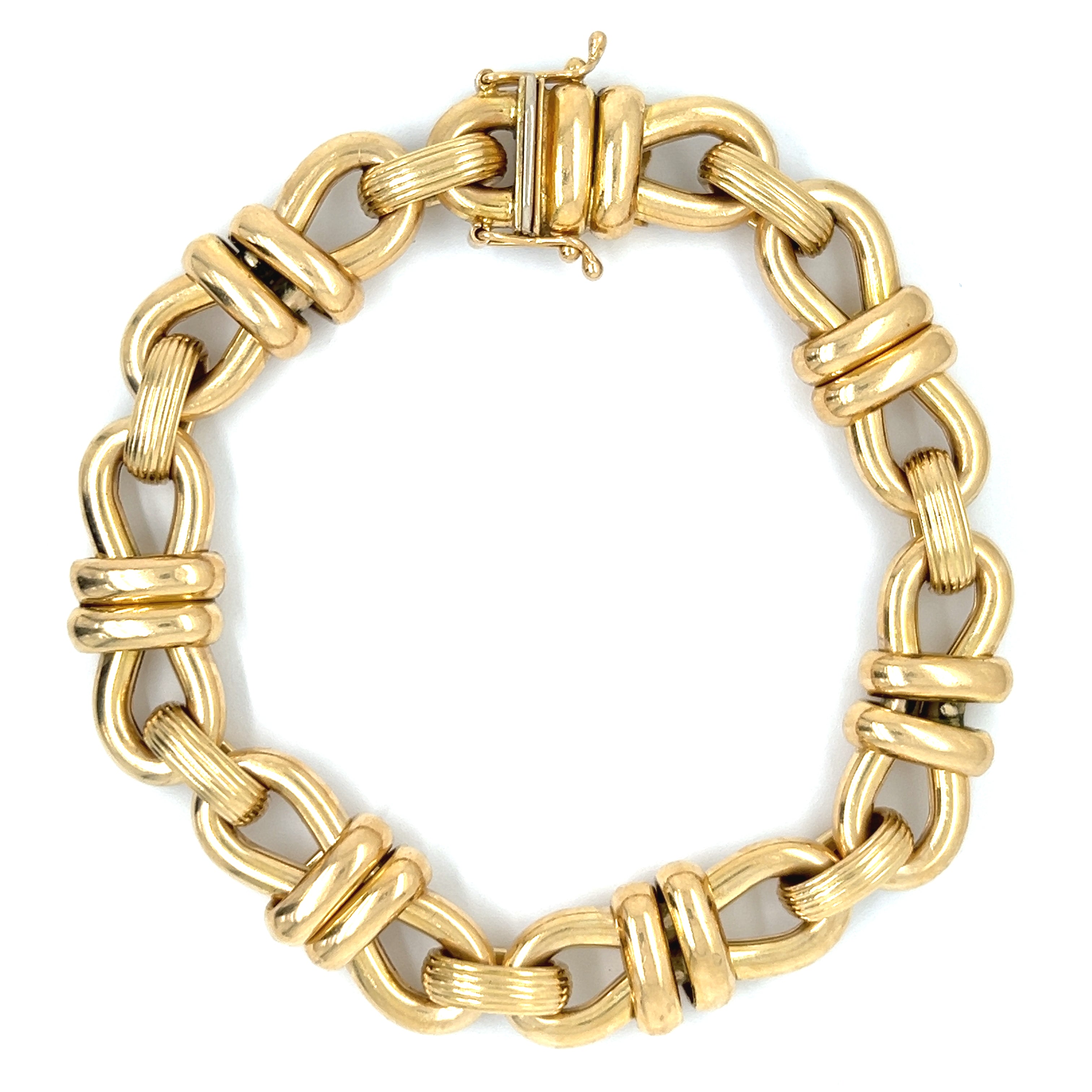 Vintage Knotted-Link 14k Gold Bracelet