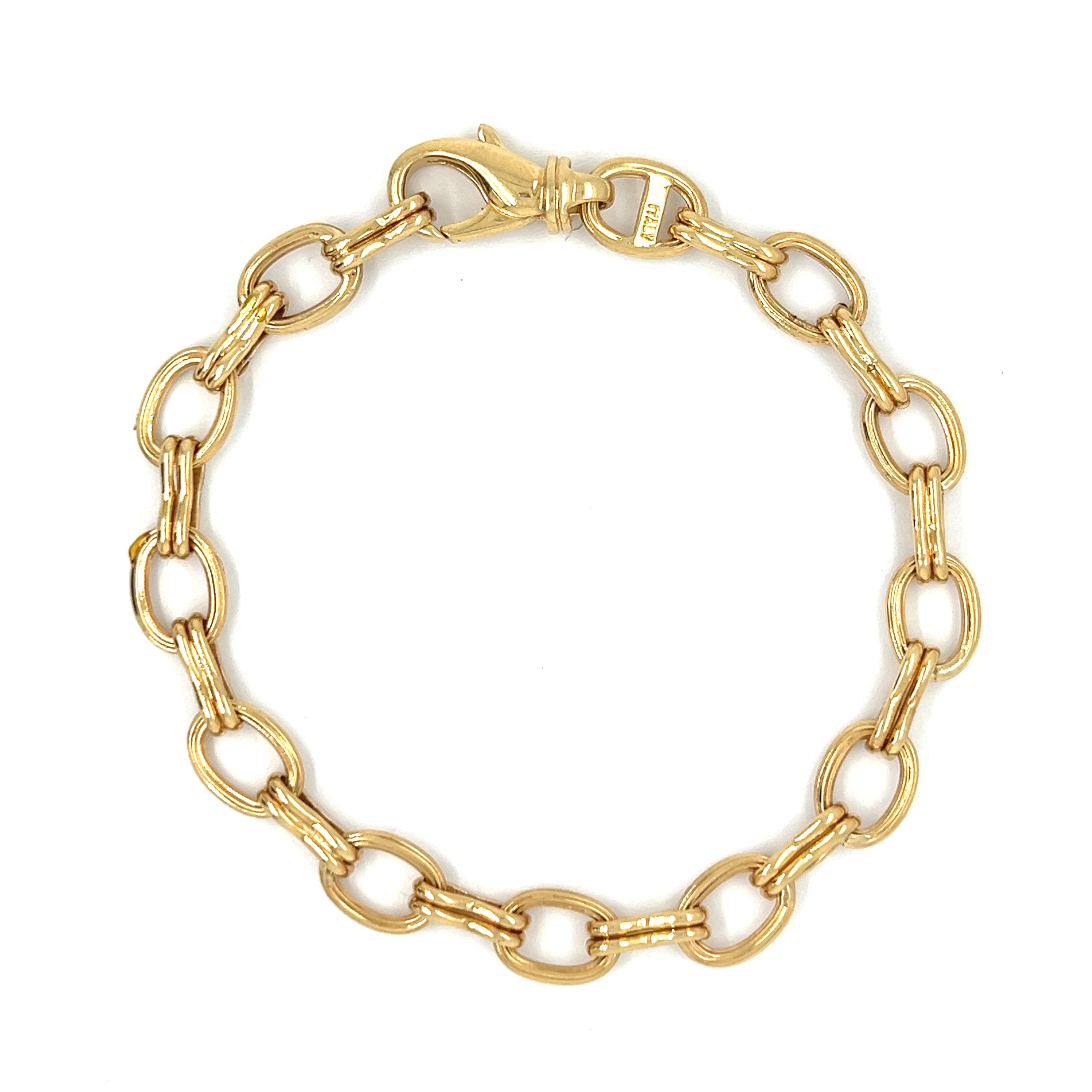 Vintage Knotted-Link 14k Gold Bracelet