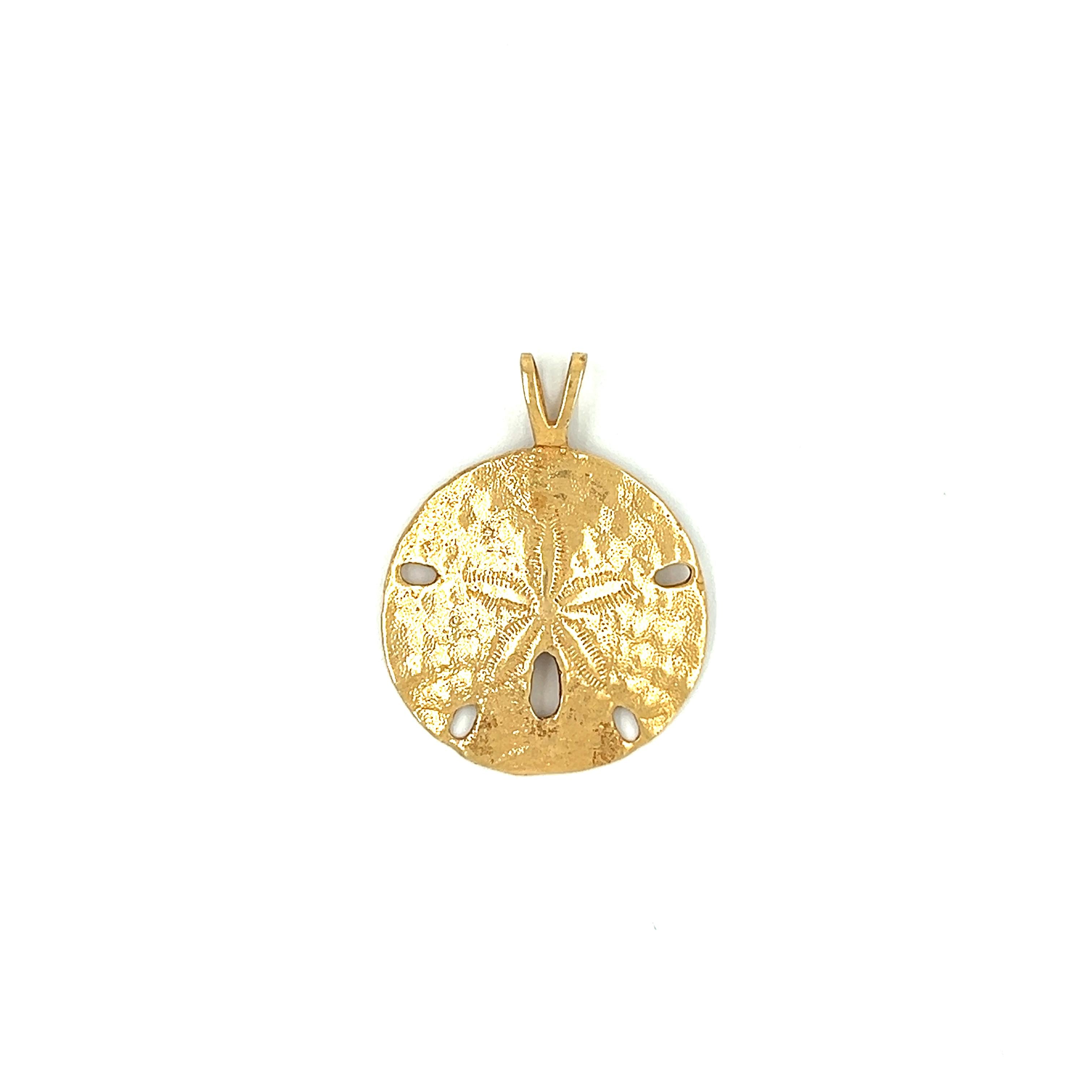 Vintage Sand Dollar 14k Gold Charm