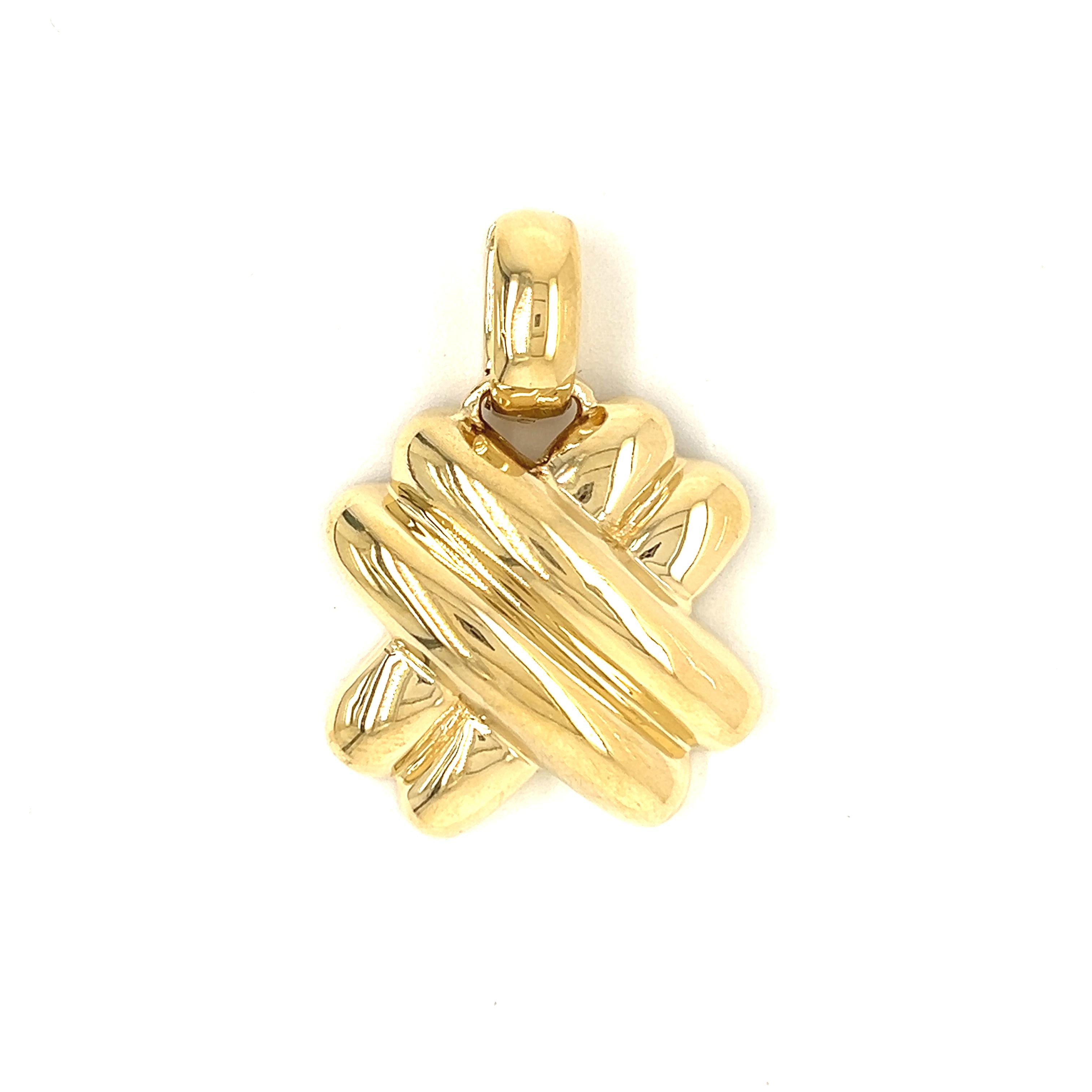 Vintage Geometric 14k Gold Pendant