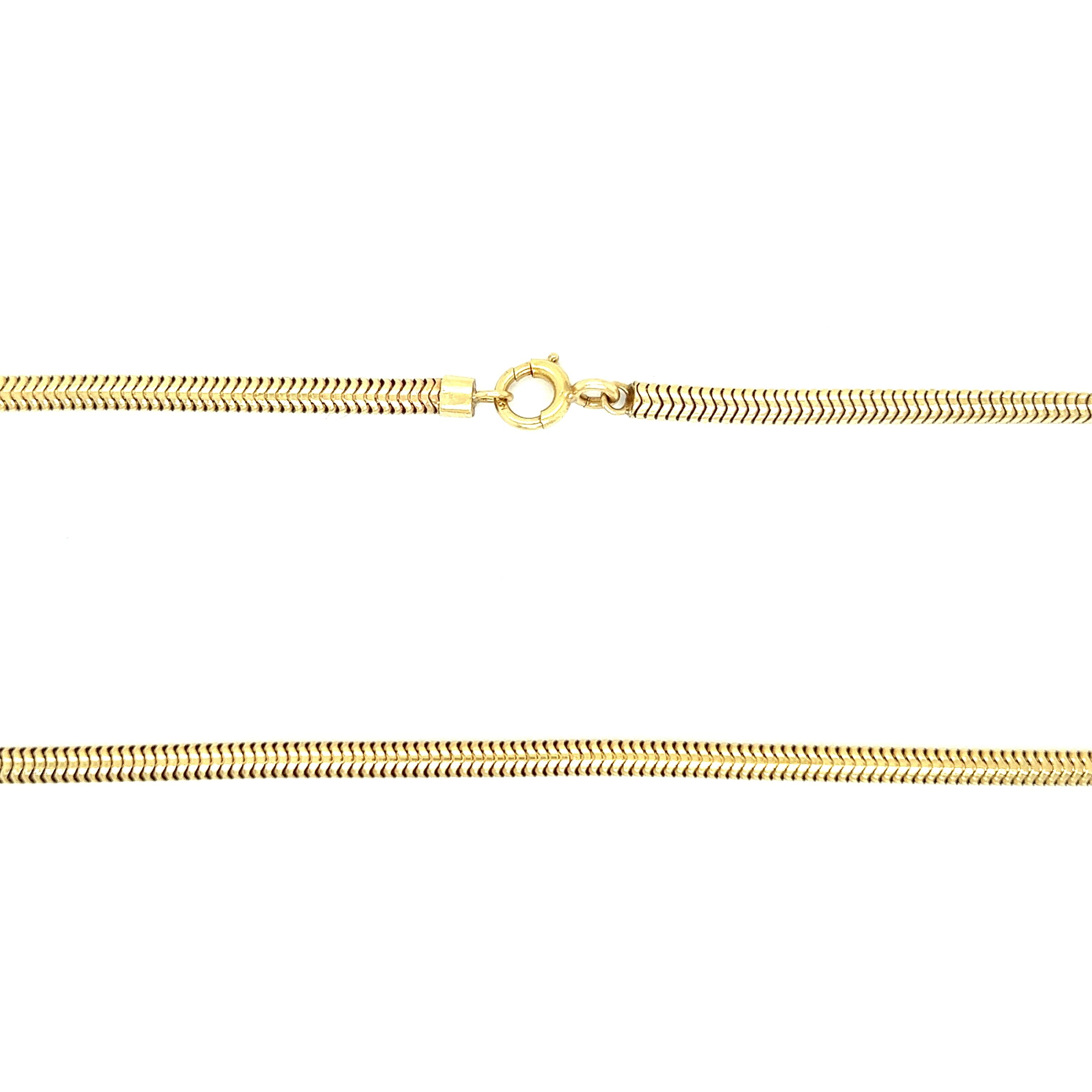 Vintage 16.5" 14k Gold Snake Chain