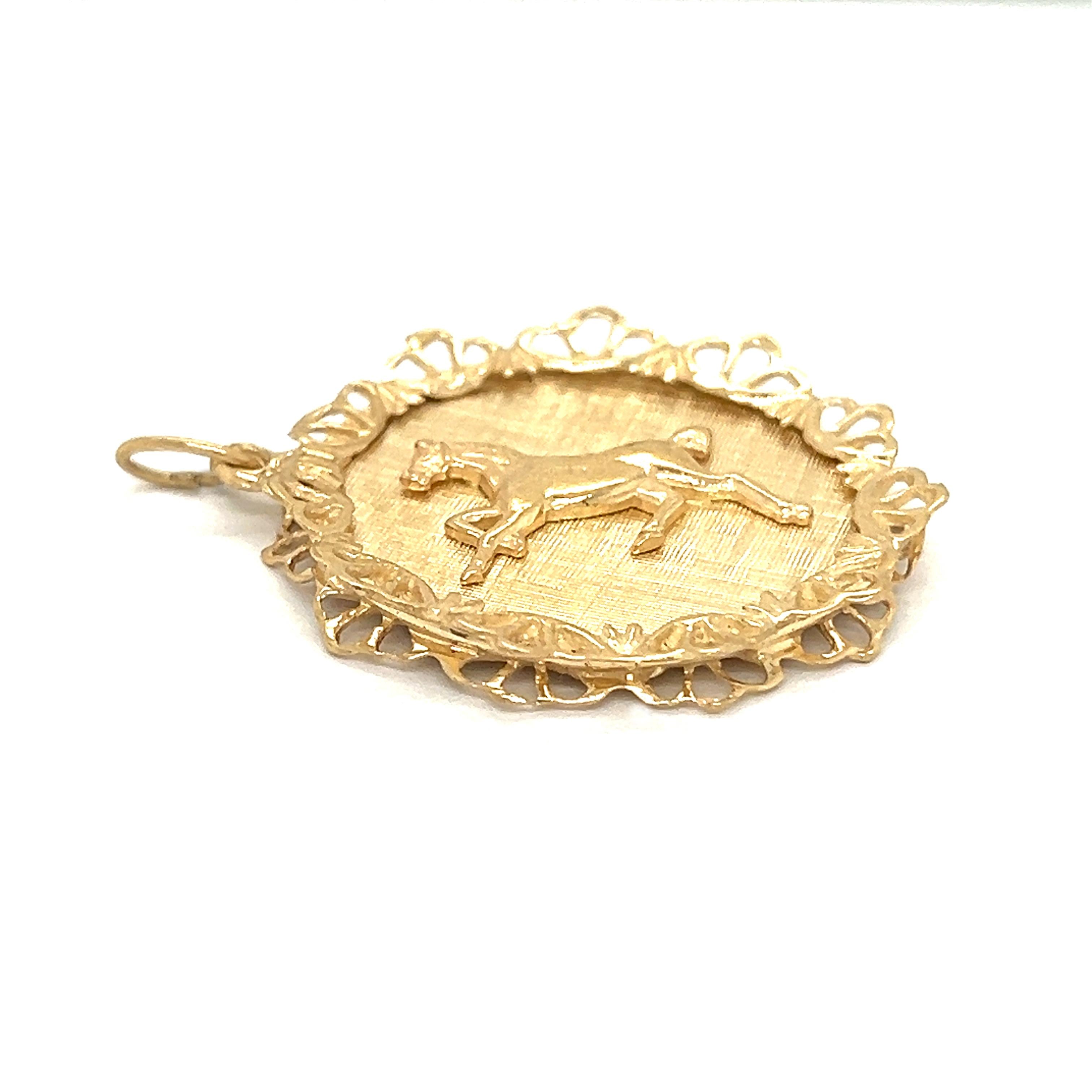 Vintage 14k Gold Horse Charm