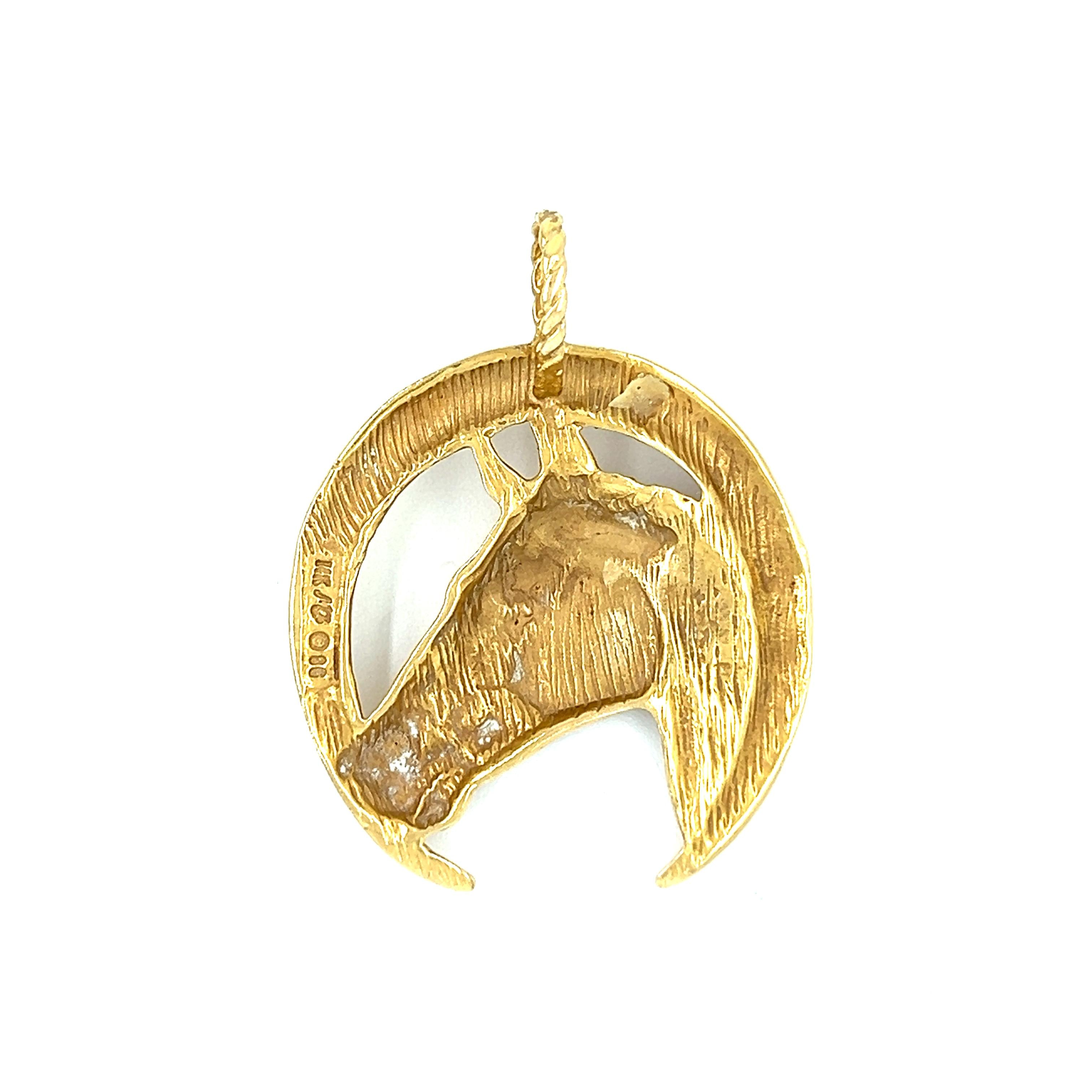 Vintage Horse 14k Gold Charm