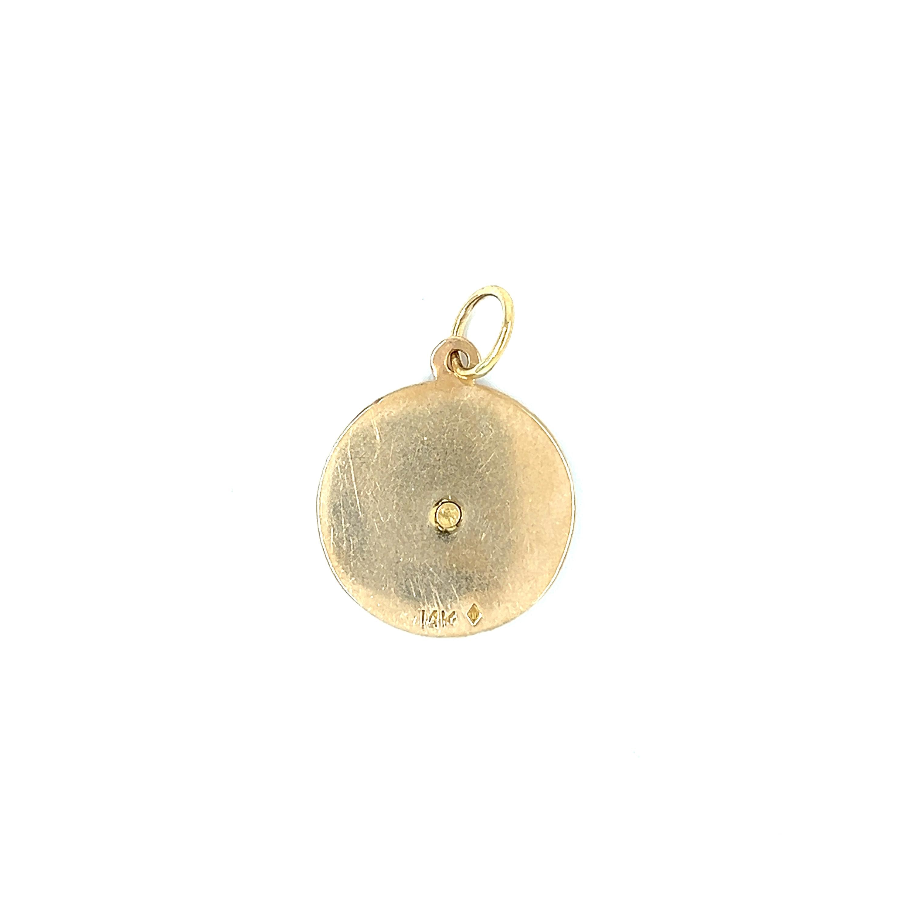 Vintage Zodiac Libra 14k Gold Charm