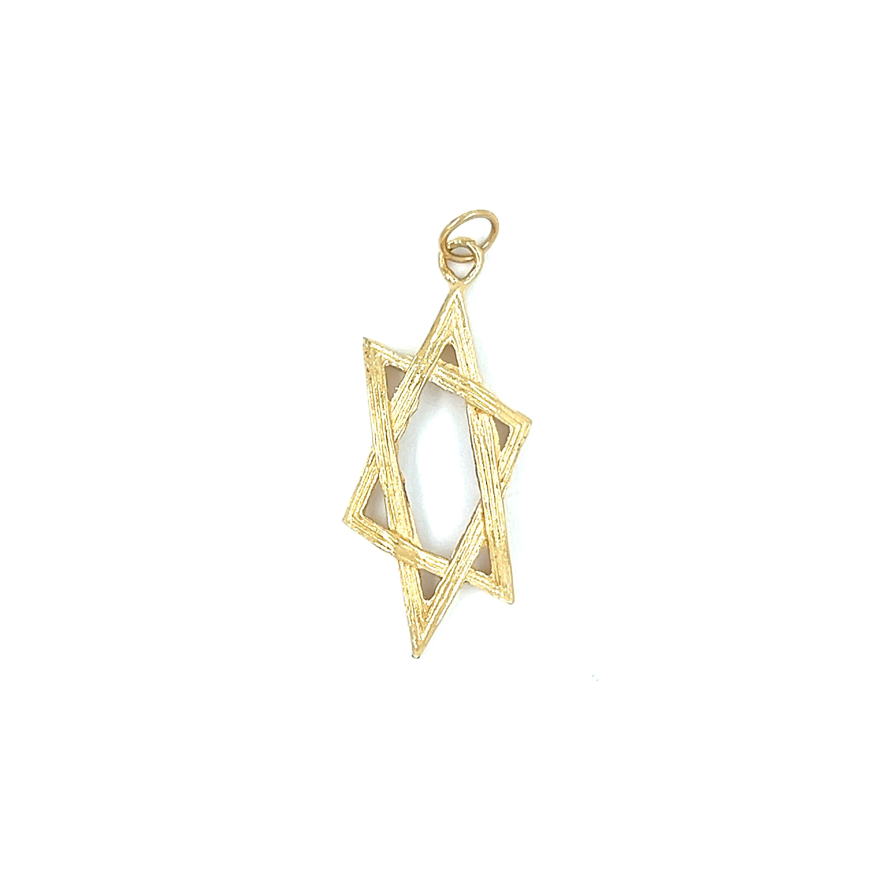 Vintage Star of David 14k Gold Charm