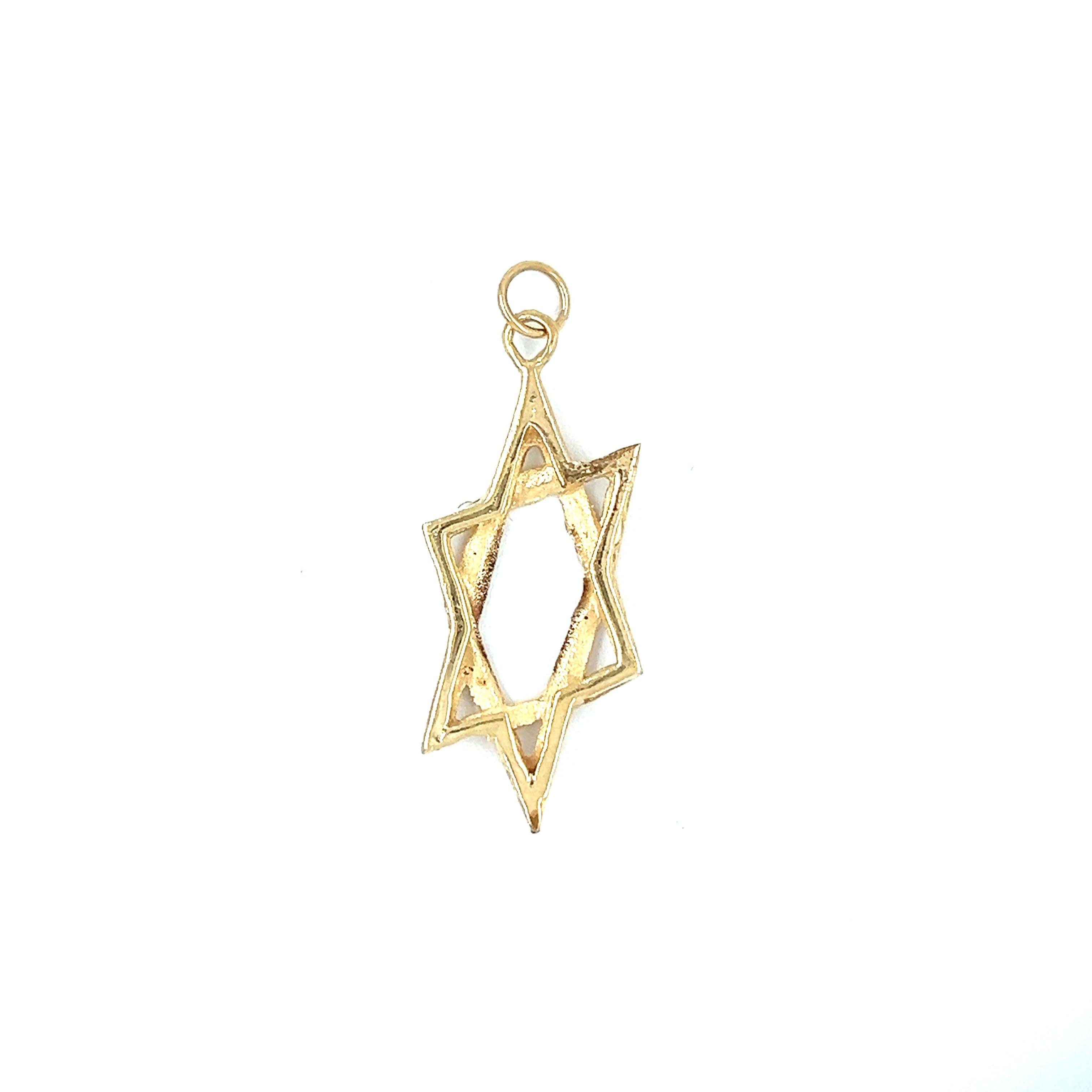 Vintage Star of David 14k Gold Charm