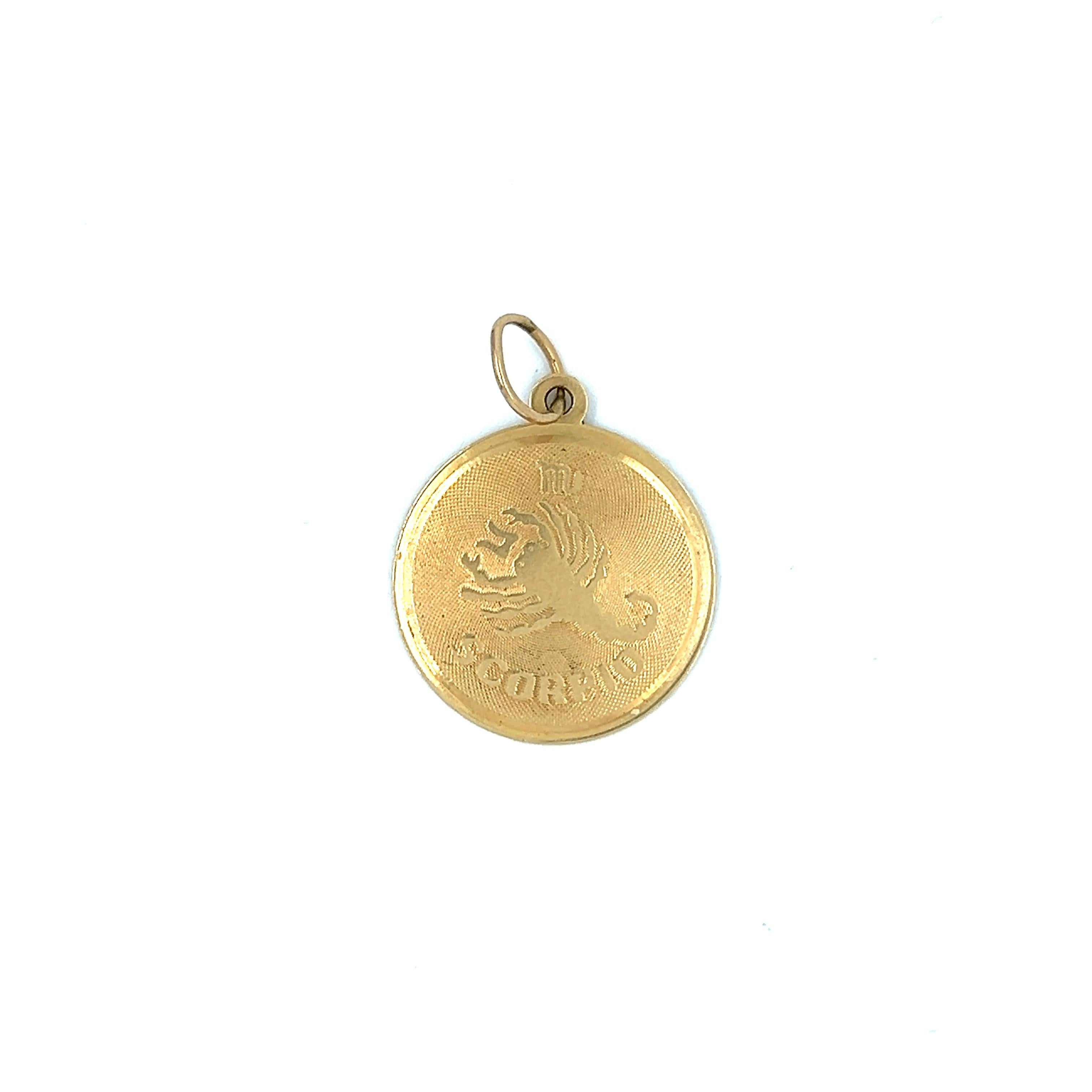 Vintage Zodiac Scorpio 14k Gold Charm