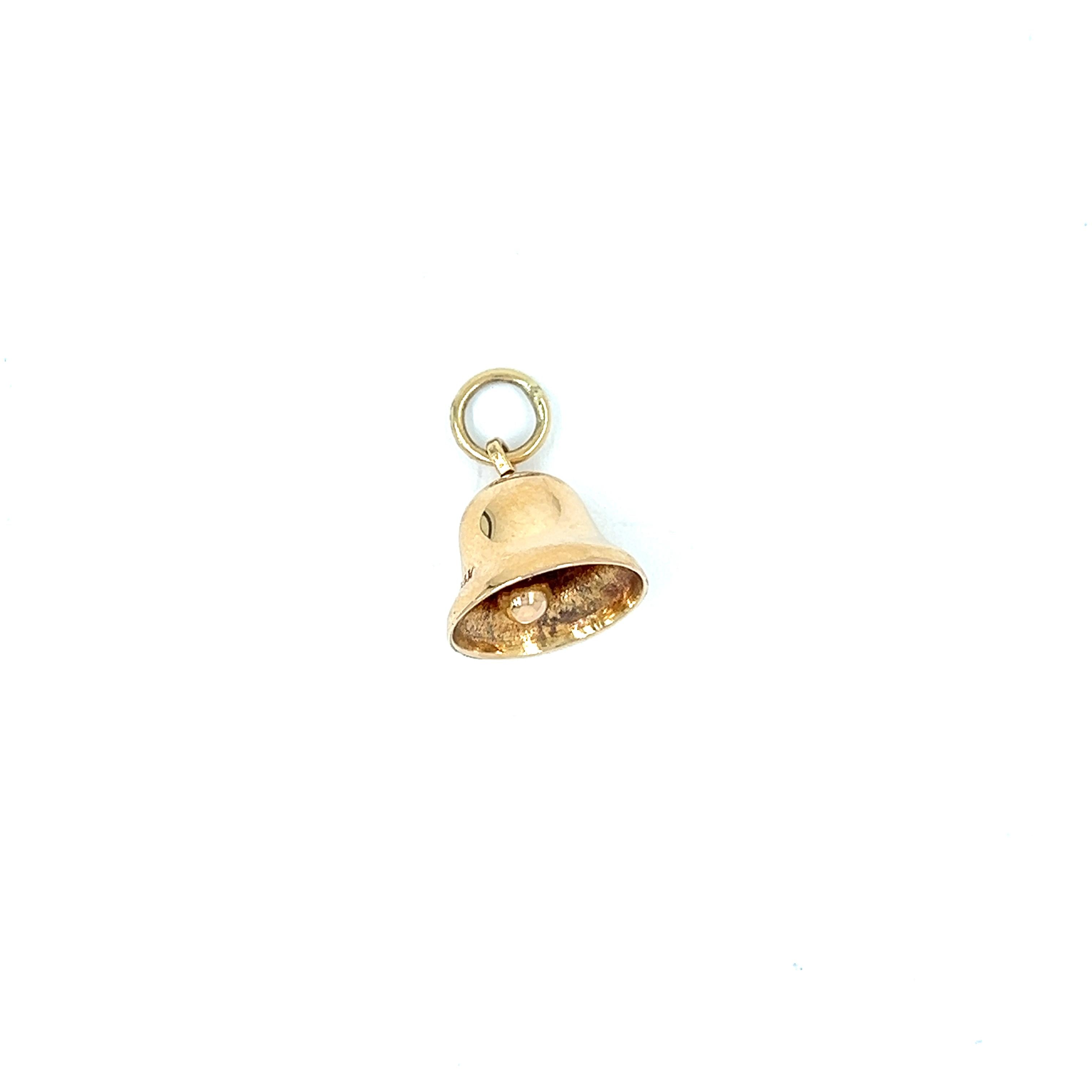 Vintage 14k Gold Bell Charm