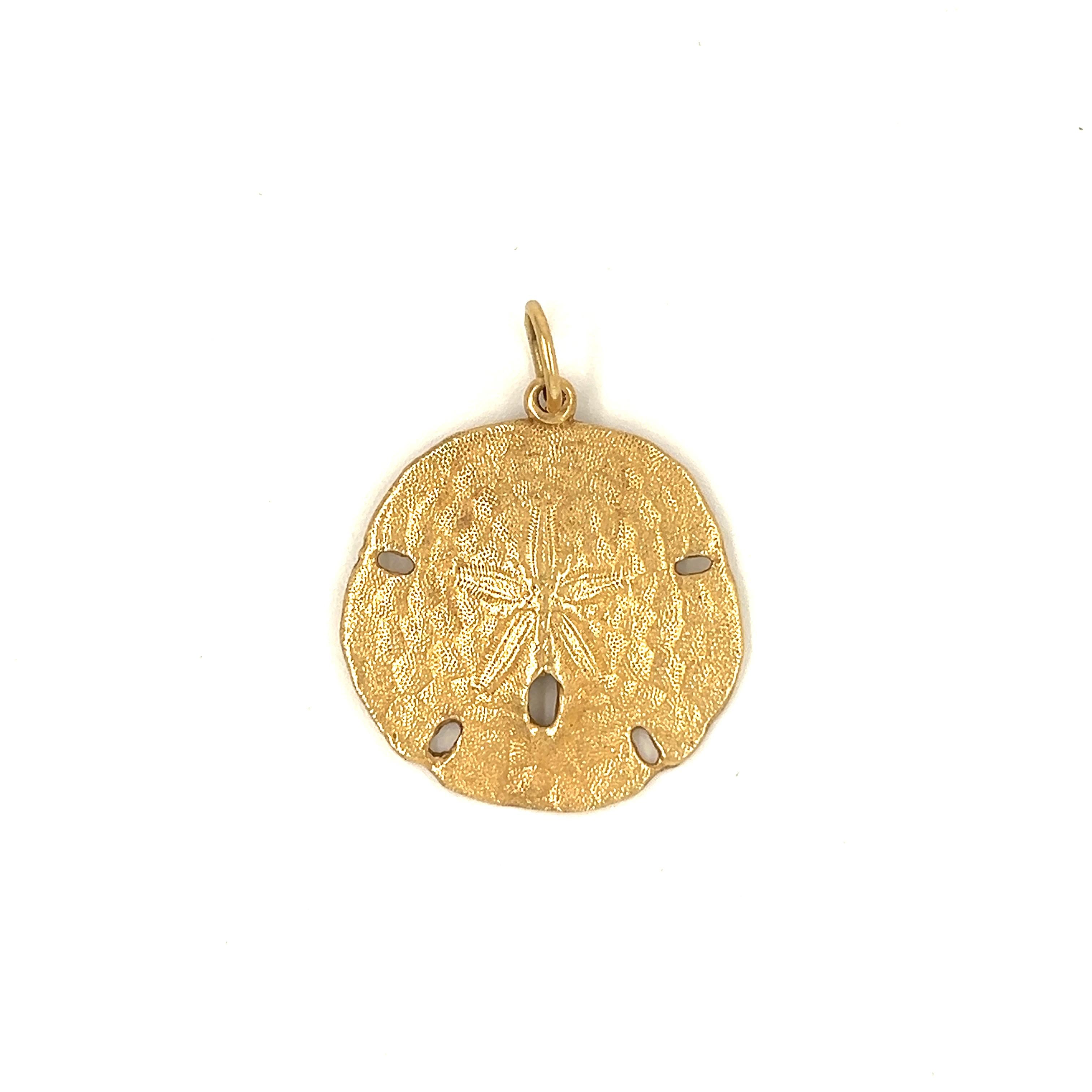 Vintage Sand Dollar 14k Gold Charm