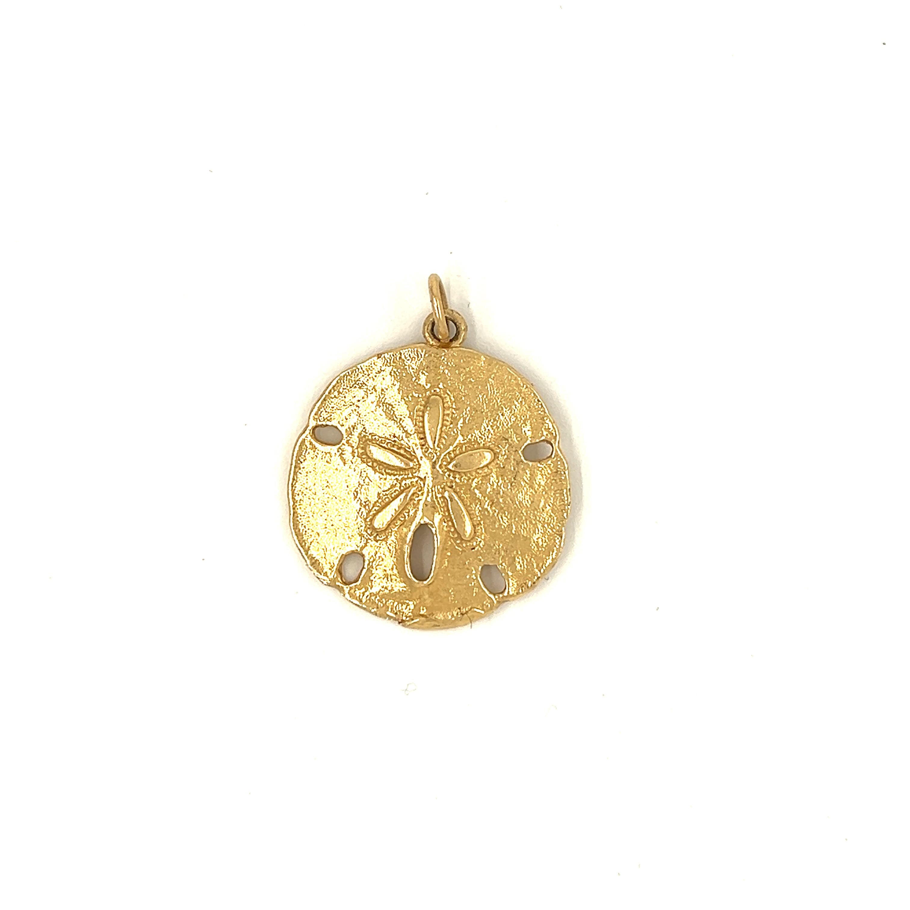 Vintage Sand Dollar 14k Gold Charm