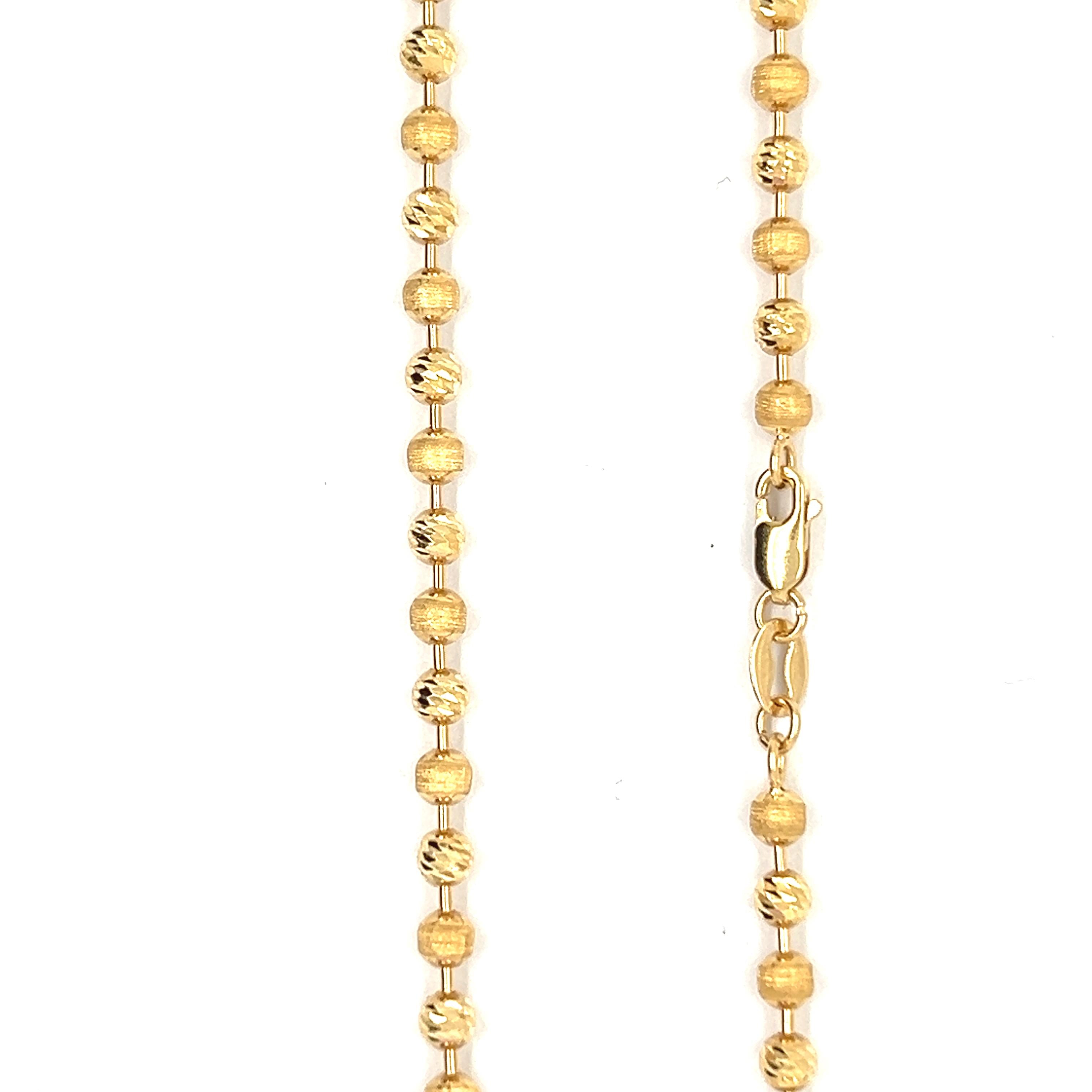 Vintage 16" 14k Gold Textured Ball Chain