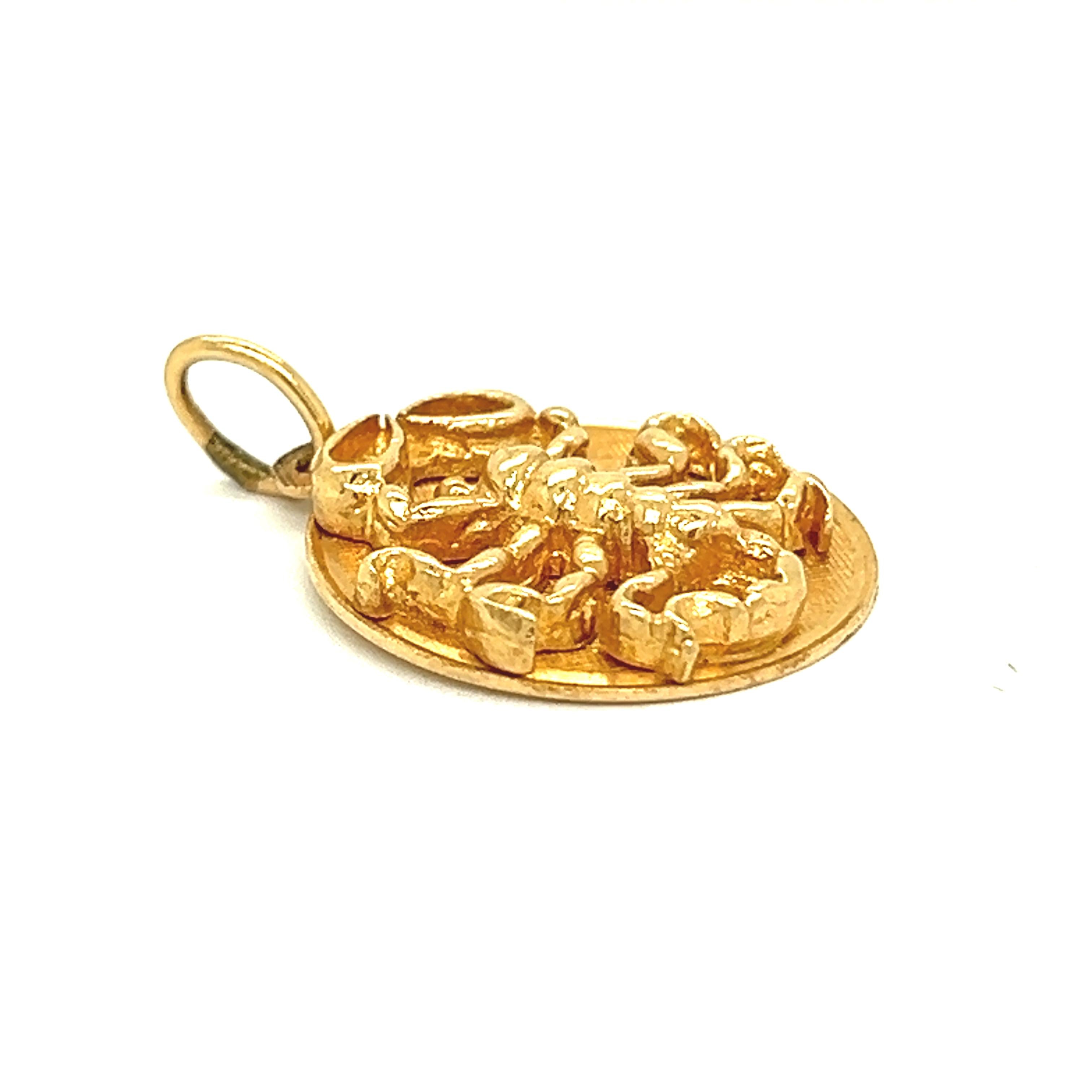 Vintage 14k Gold Scorpio Zodiac Charm