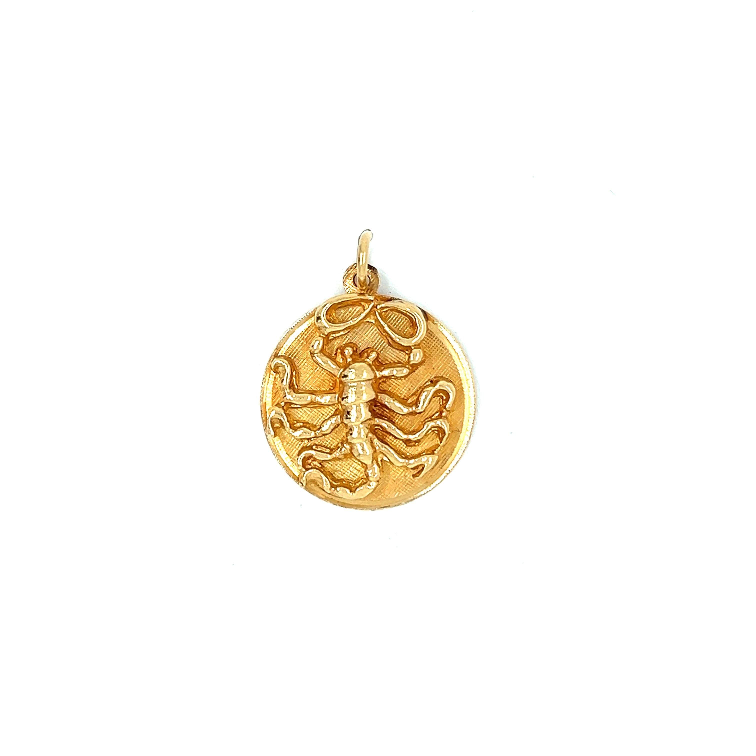 Vintage 14k Gold Scorpio Zodiac Charm