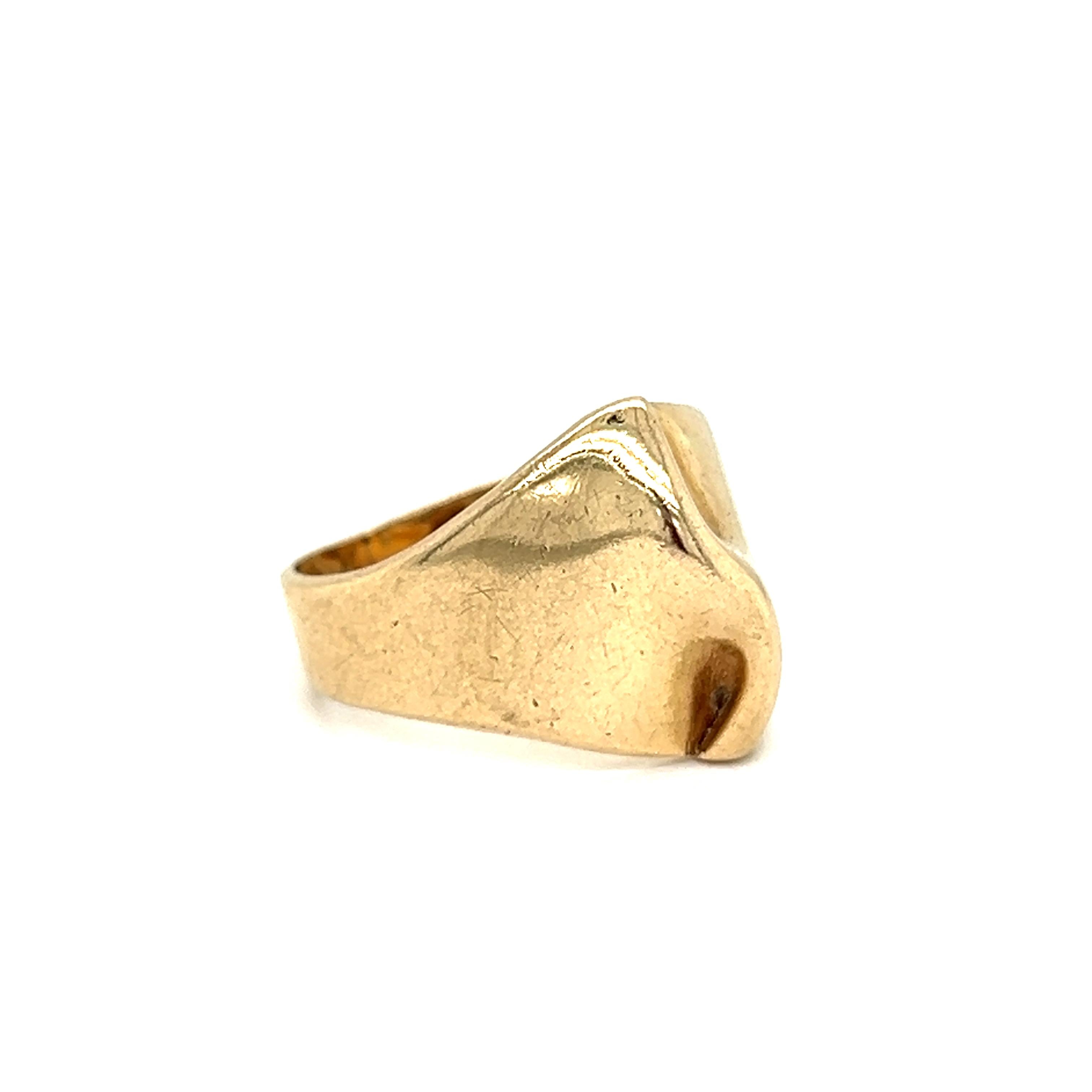 Vintage 14k Gold Pinched Band Ring
