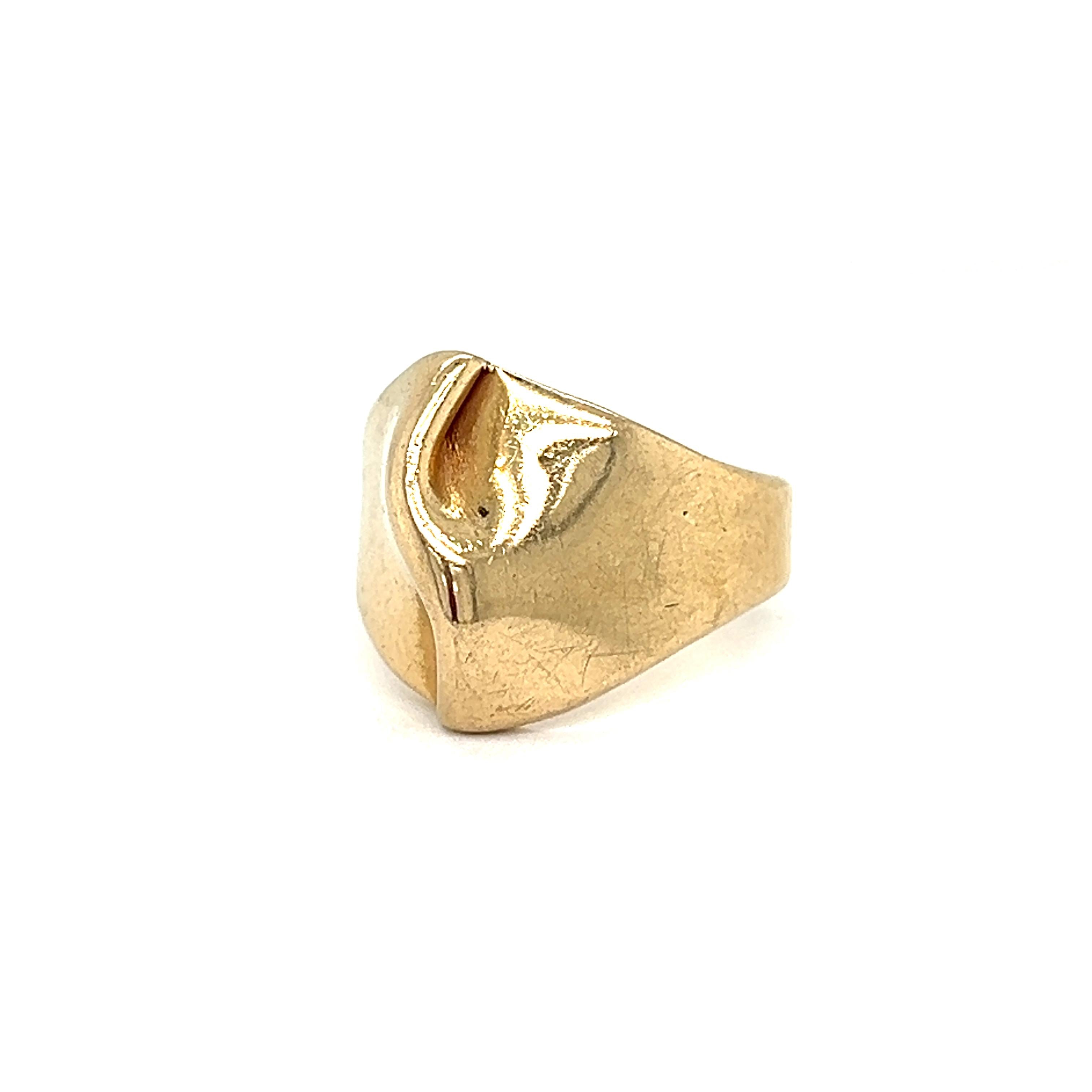Vintage 14k Gold Pinched Band Ring