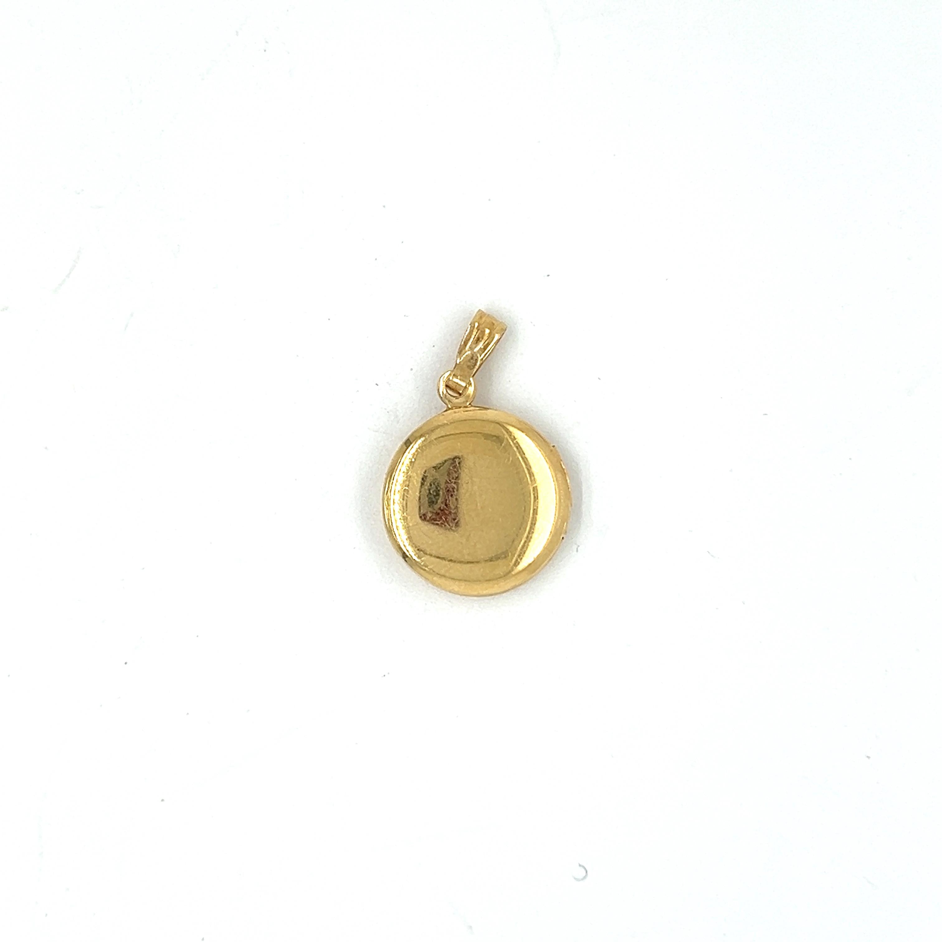 Vintage 14K Gold Heart Stamped Locket Charm