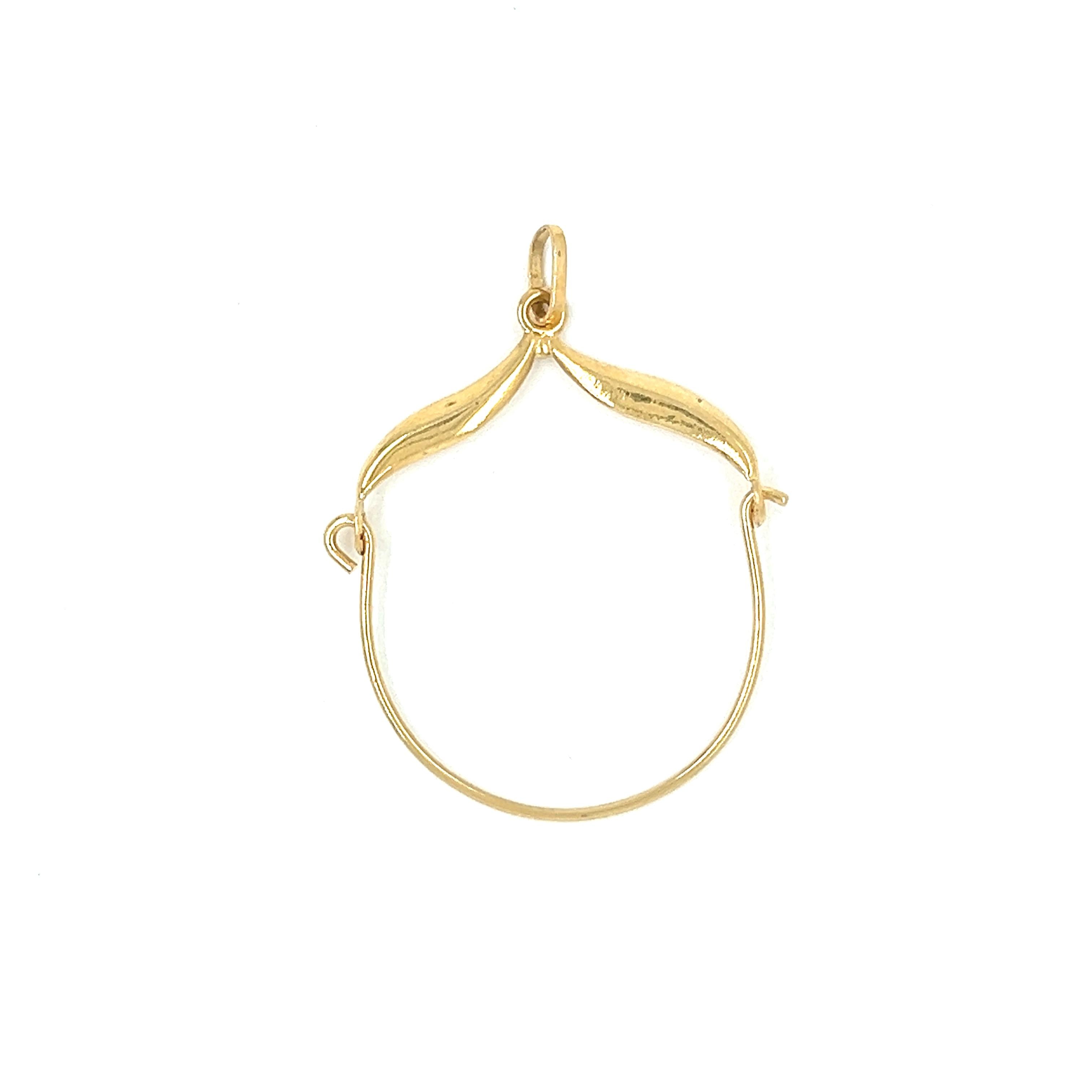 Vintage 14k Gold Lightweight Charm Holder