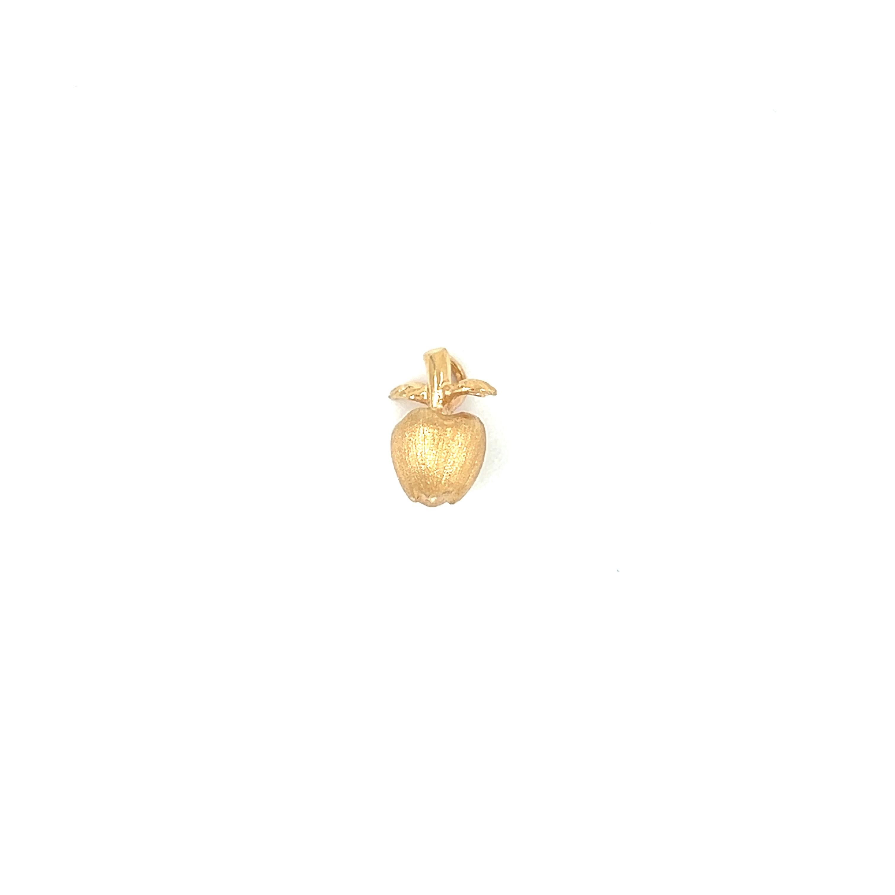 Vintage 14k Gold Apple Charm