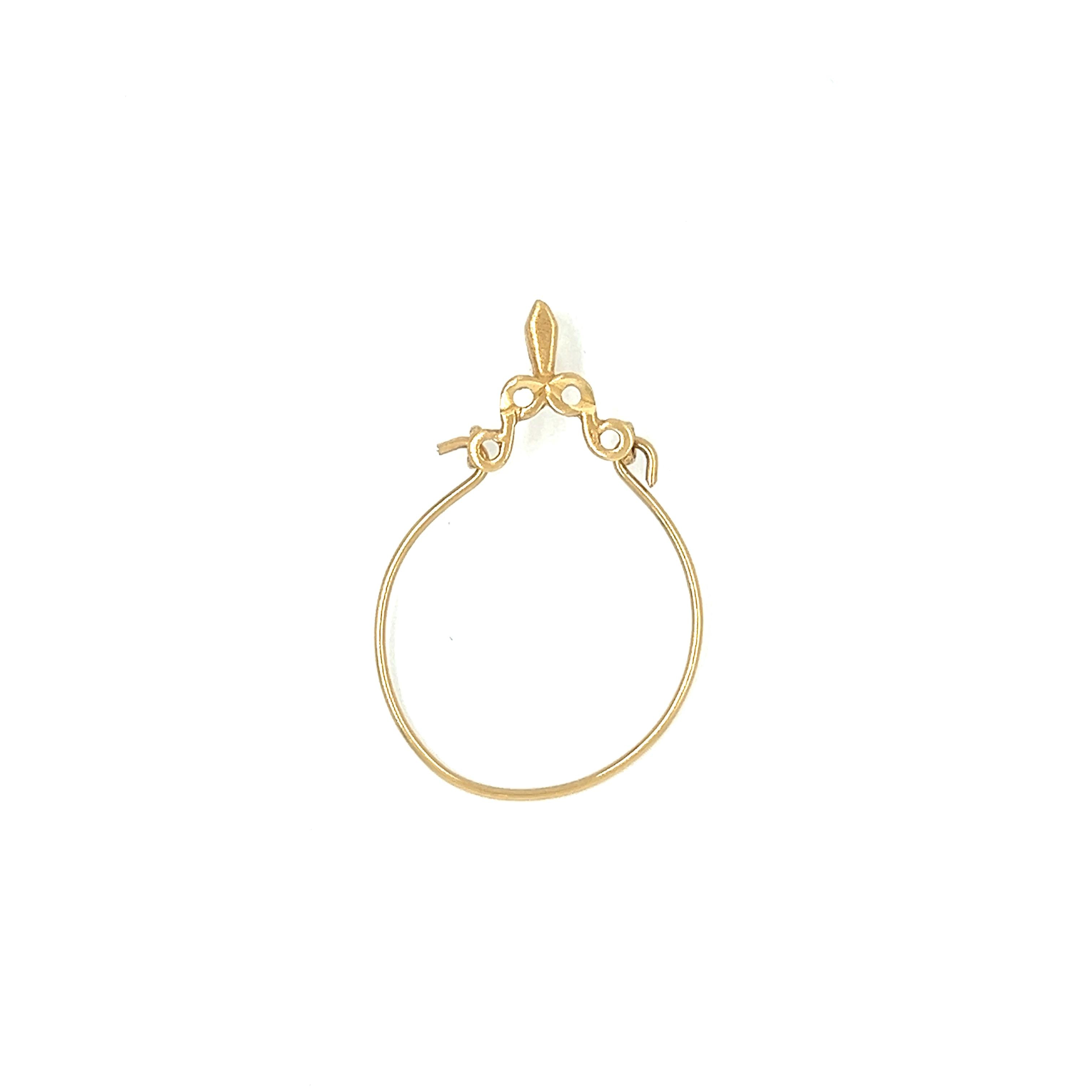 Vintage 14k Gold Lightweight Charm Holder