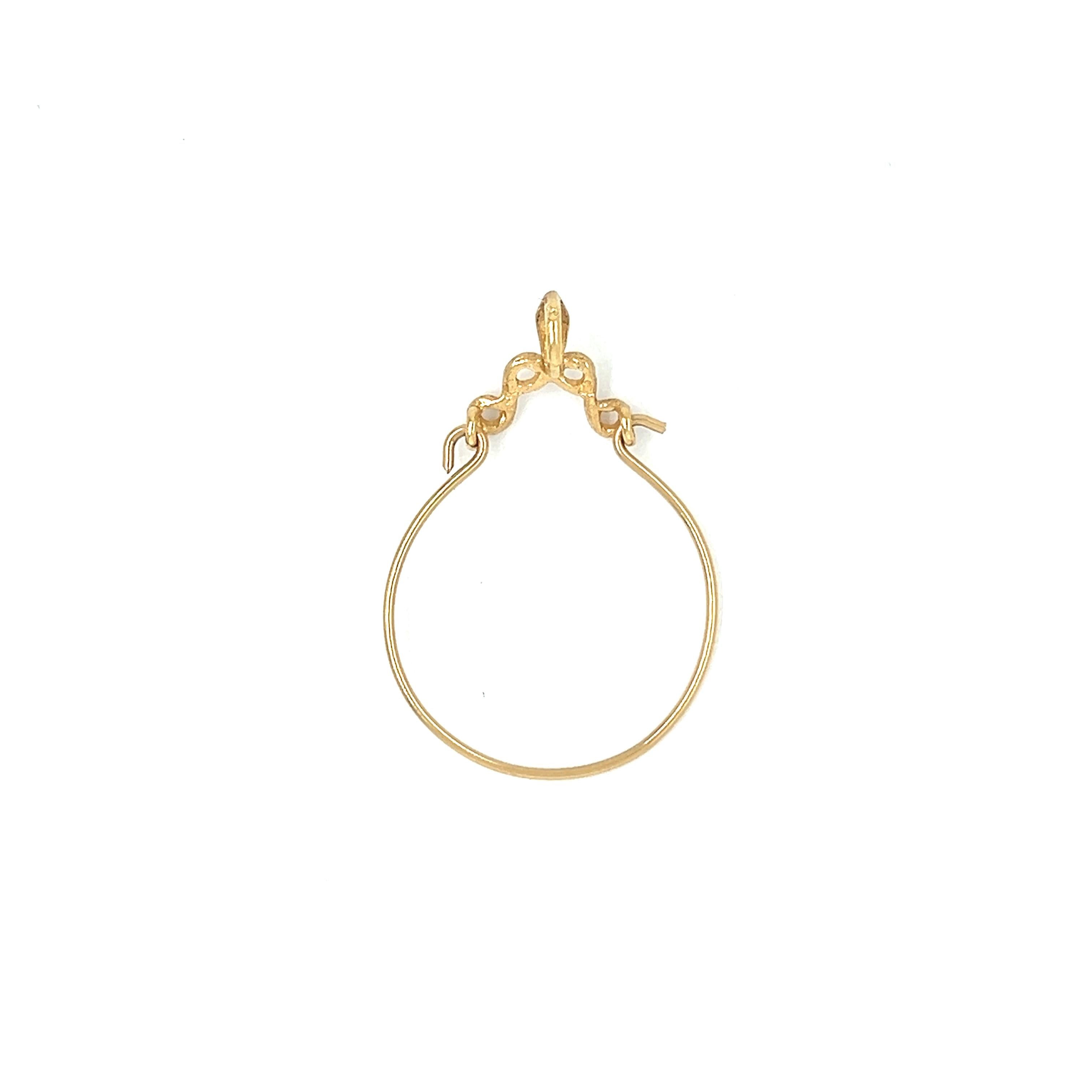 Vintage 14k Gold Lightweight Charm Holder