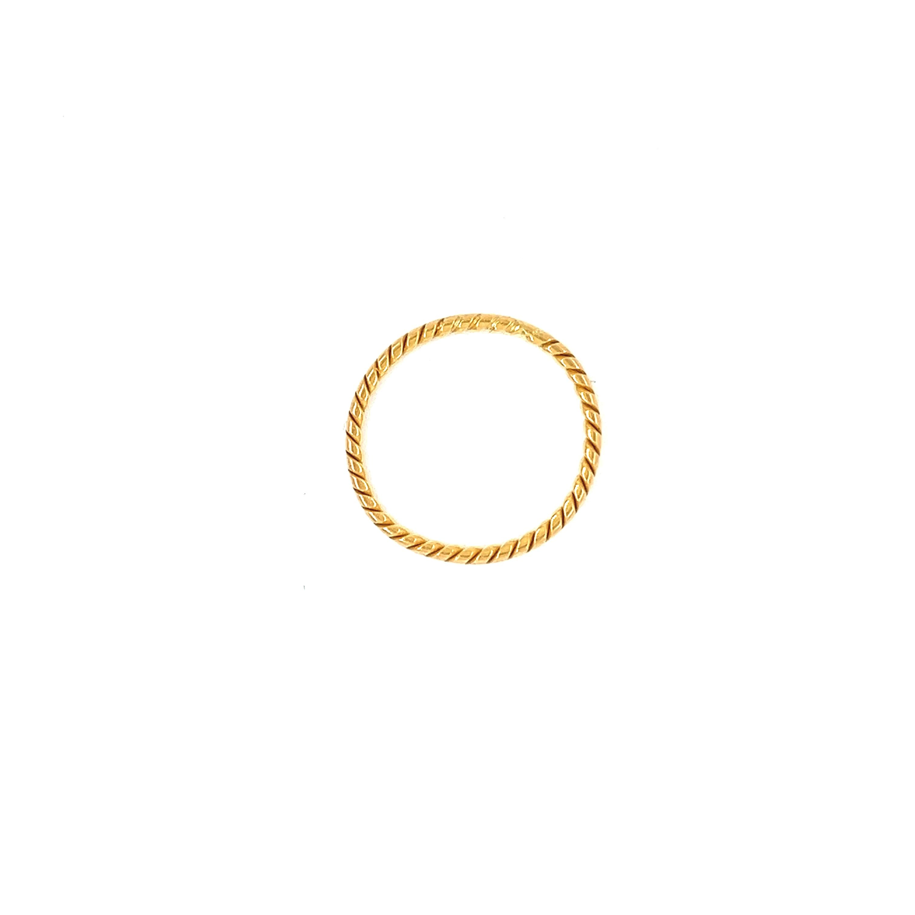 Vintage 21k Gold Twisted Stacking Ring