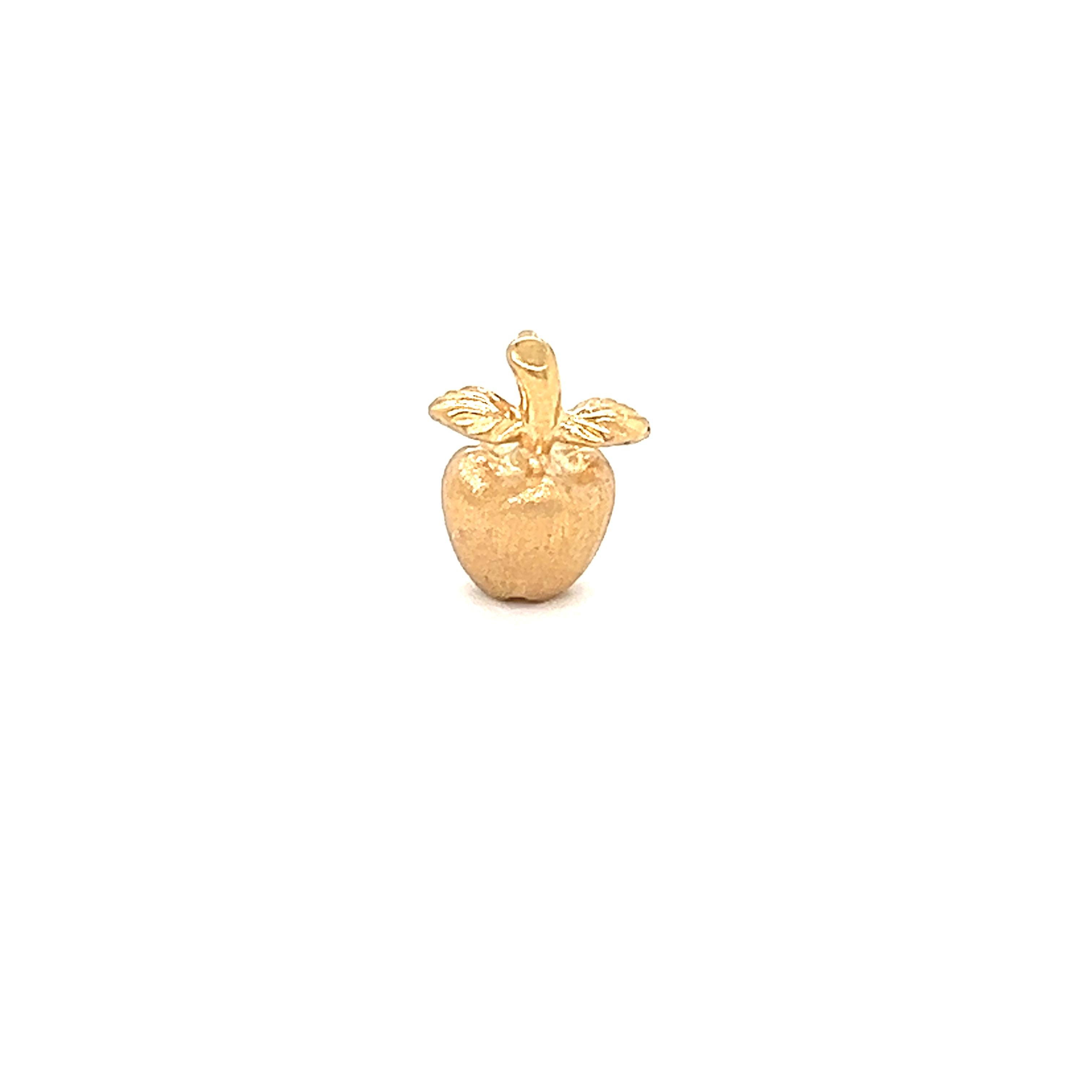 Vintage 14k Gold Apple Charm