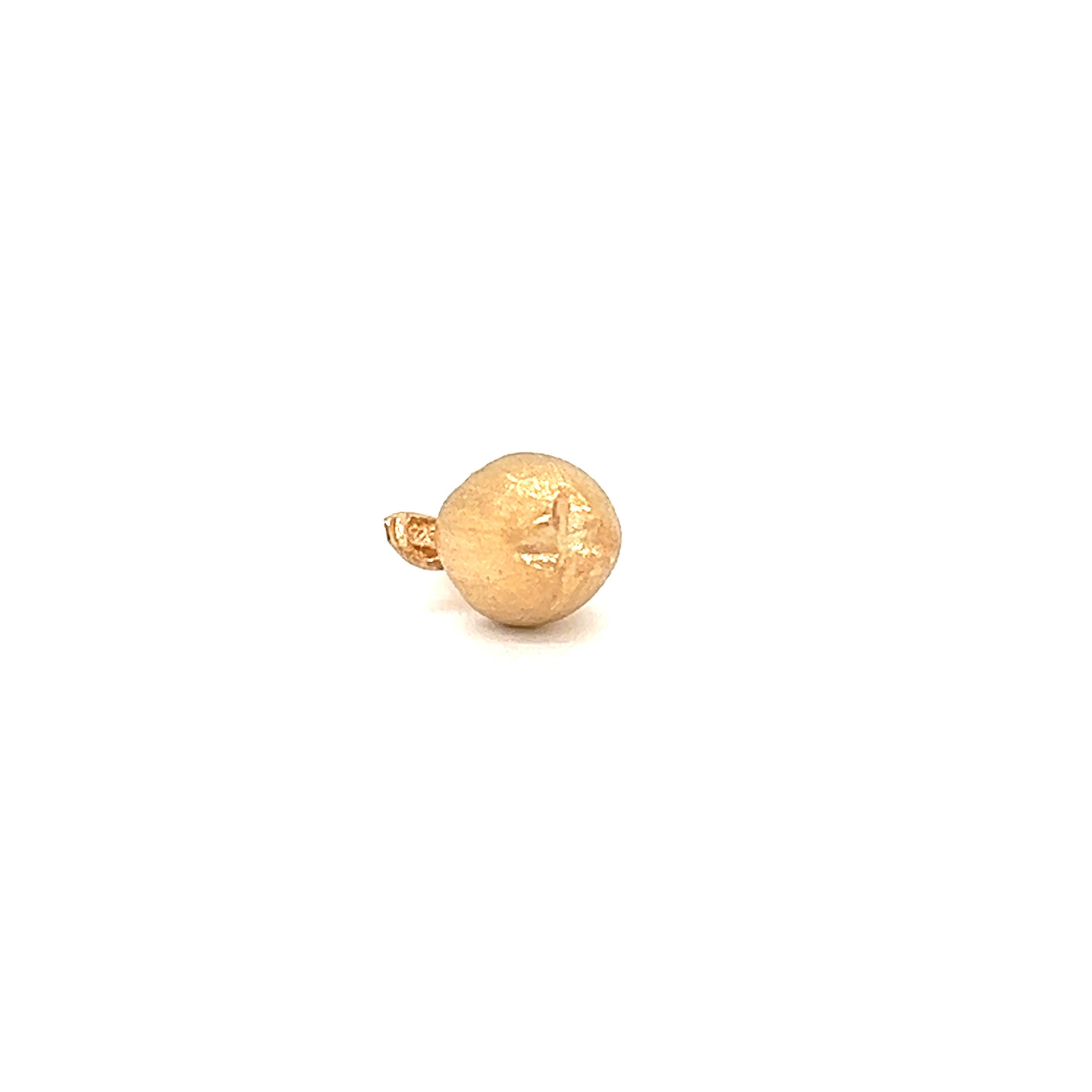 Vintage 14k Gold Apple Charm