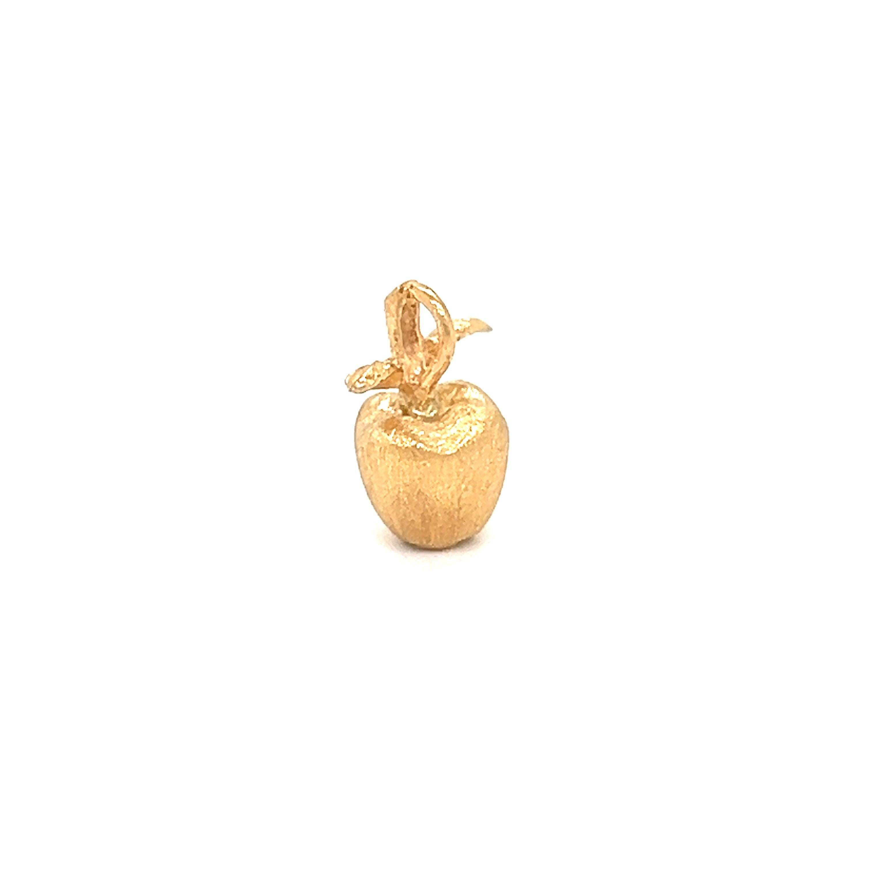 Vintage 14k Gold Apple Charm